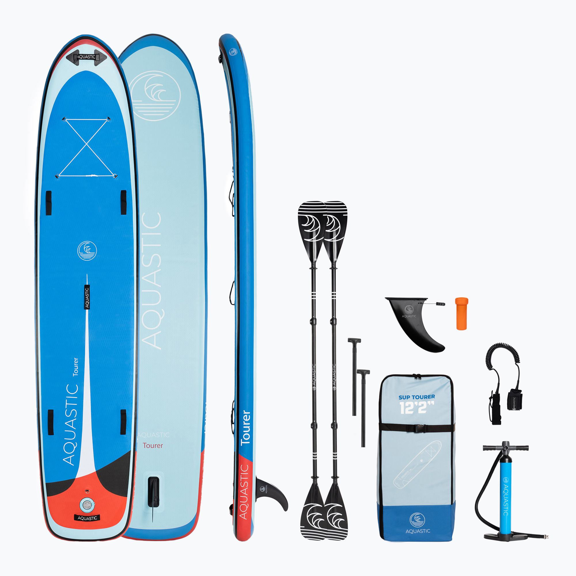 Placă SUP AQUASTIC Tourer 12'2" albastră