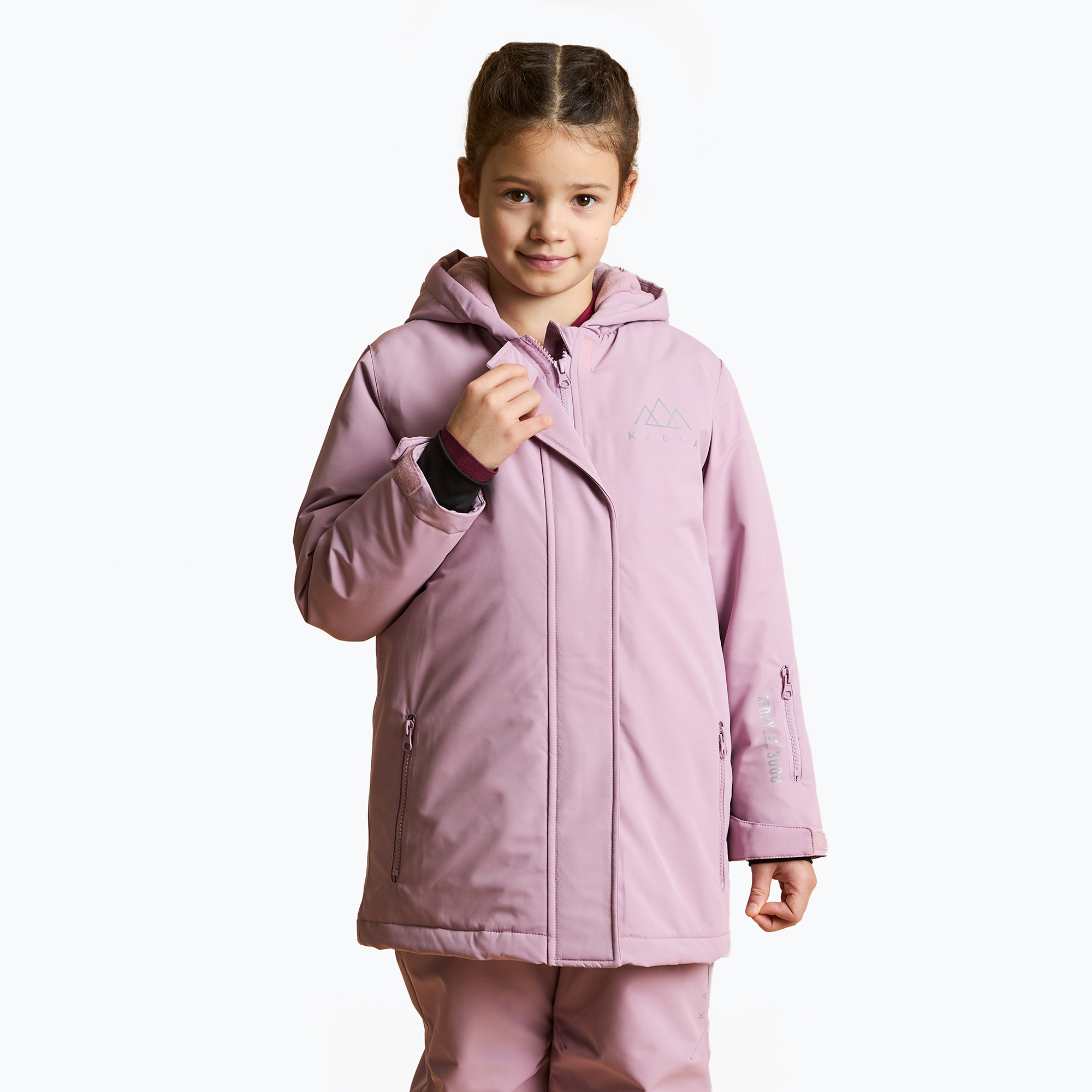Geacă de schi pentru copii KADVA Skiro Jacket Jrg roz (Skiro Jacket Jrg KDV-B4AP062-NV)