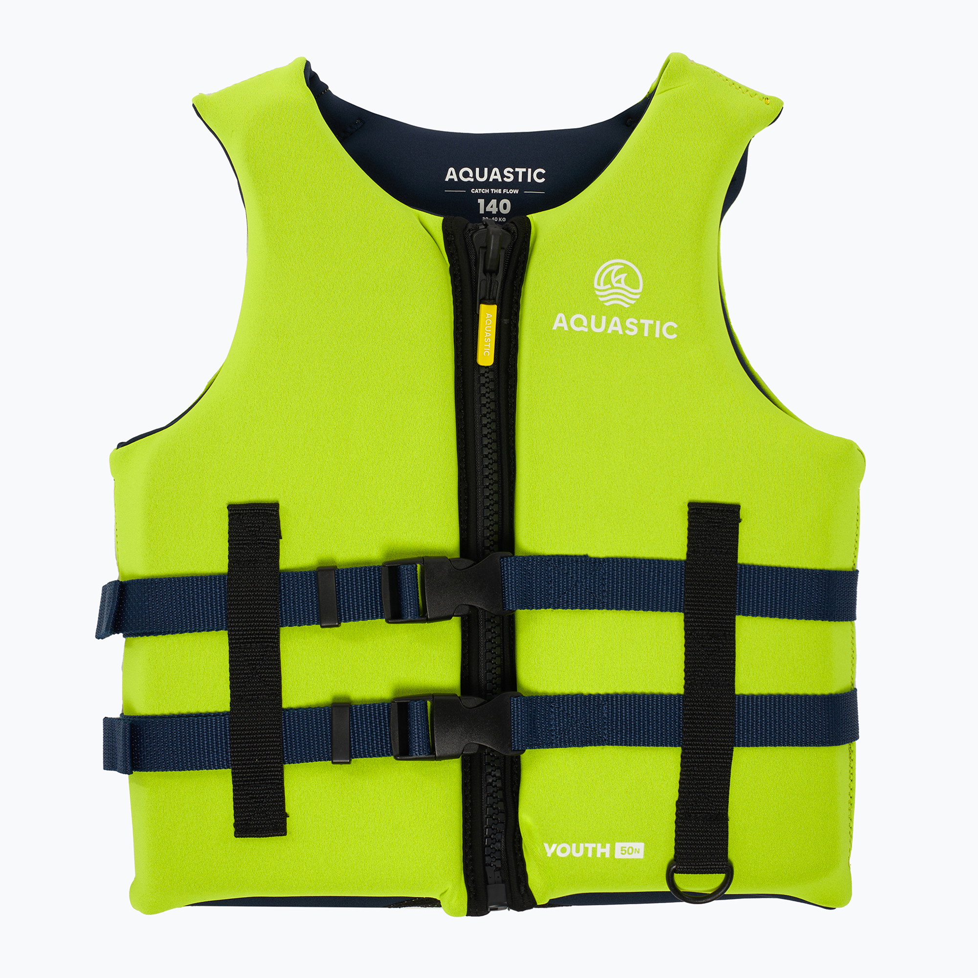 Vestă de siguranță pentru copii AQUASTIC Youth 50N verde (Youth 50N AQS-B5I134-YL)