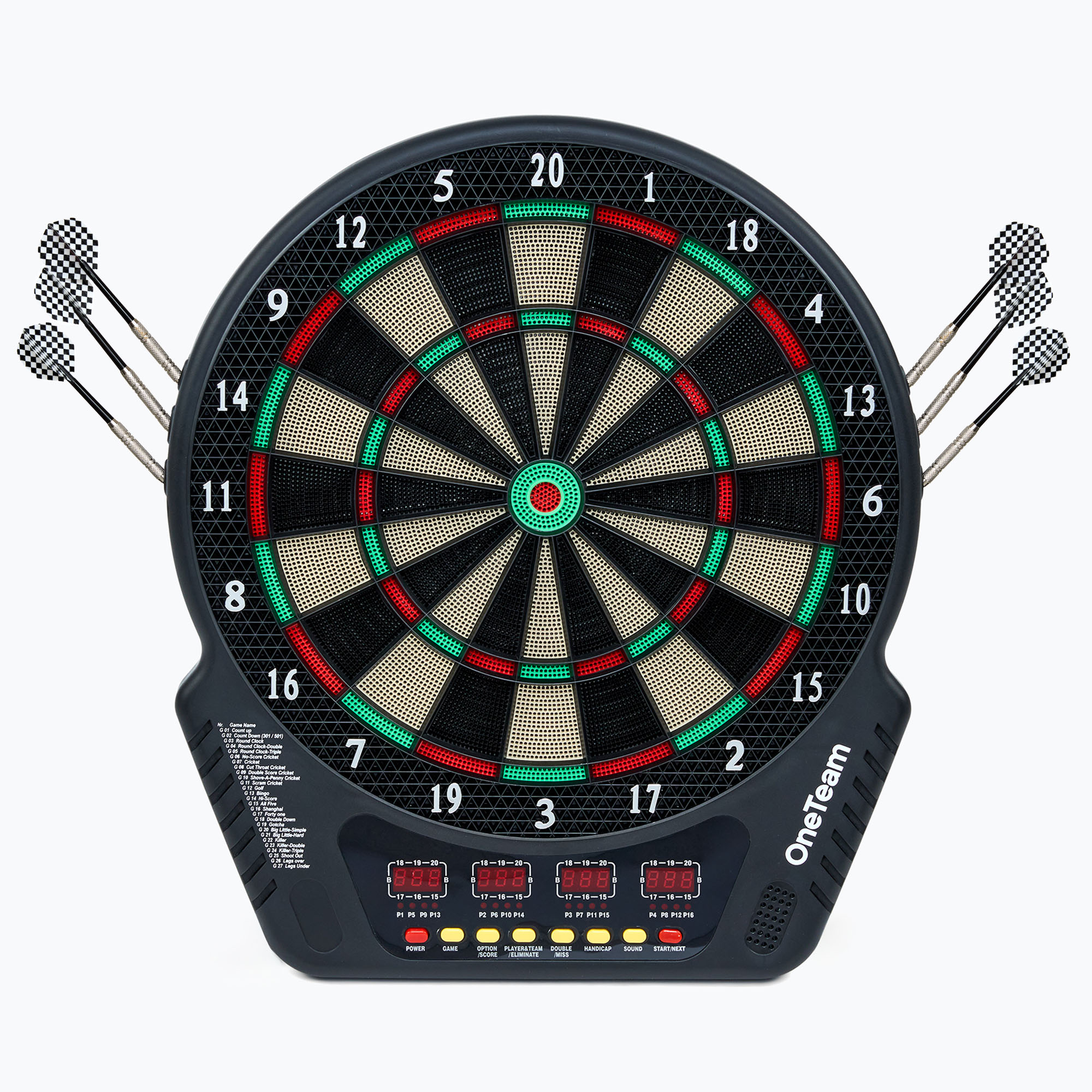 Panou electronic de darts OneTeam TargetJoy negru