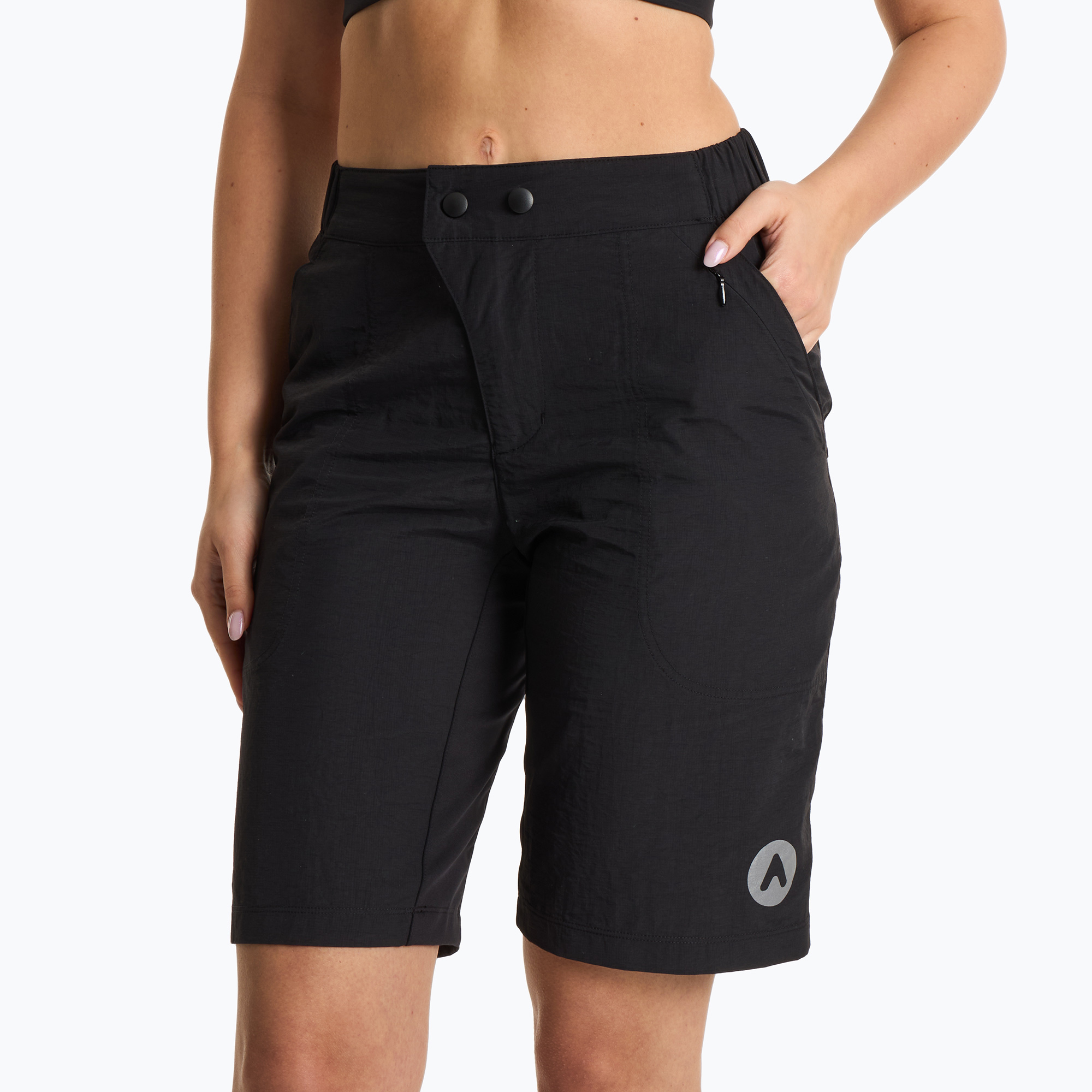 Pantaloni scurți de ciclism pentru femei ATTABO Ryst 2w1 negri (Ryst 2w1 ATB-B5AP006-BLK)