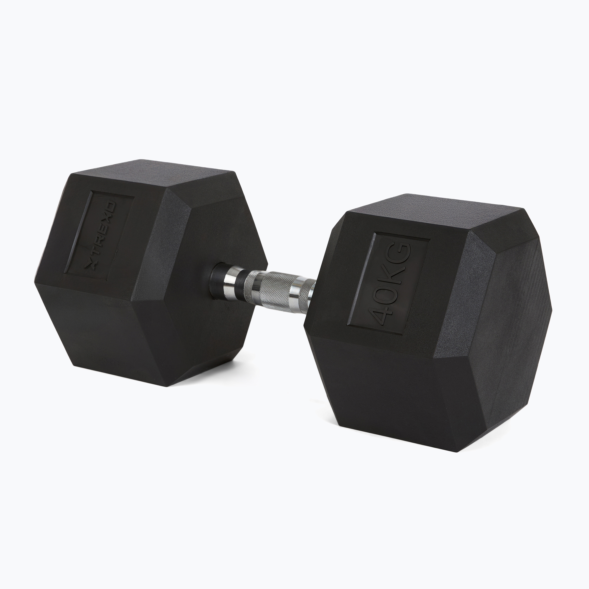 Halteră cauciucată TREXO Hex 40 kg