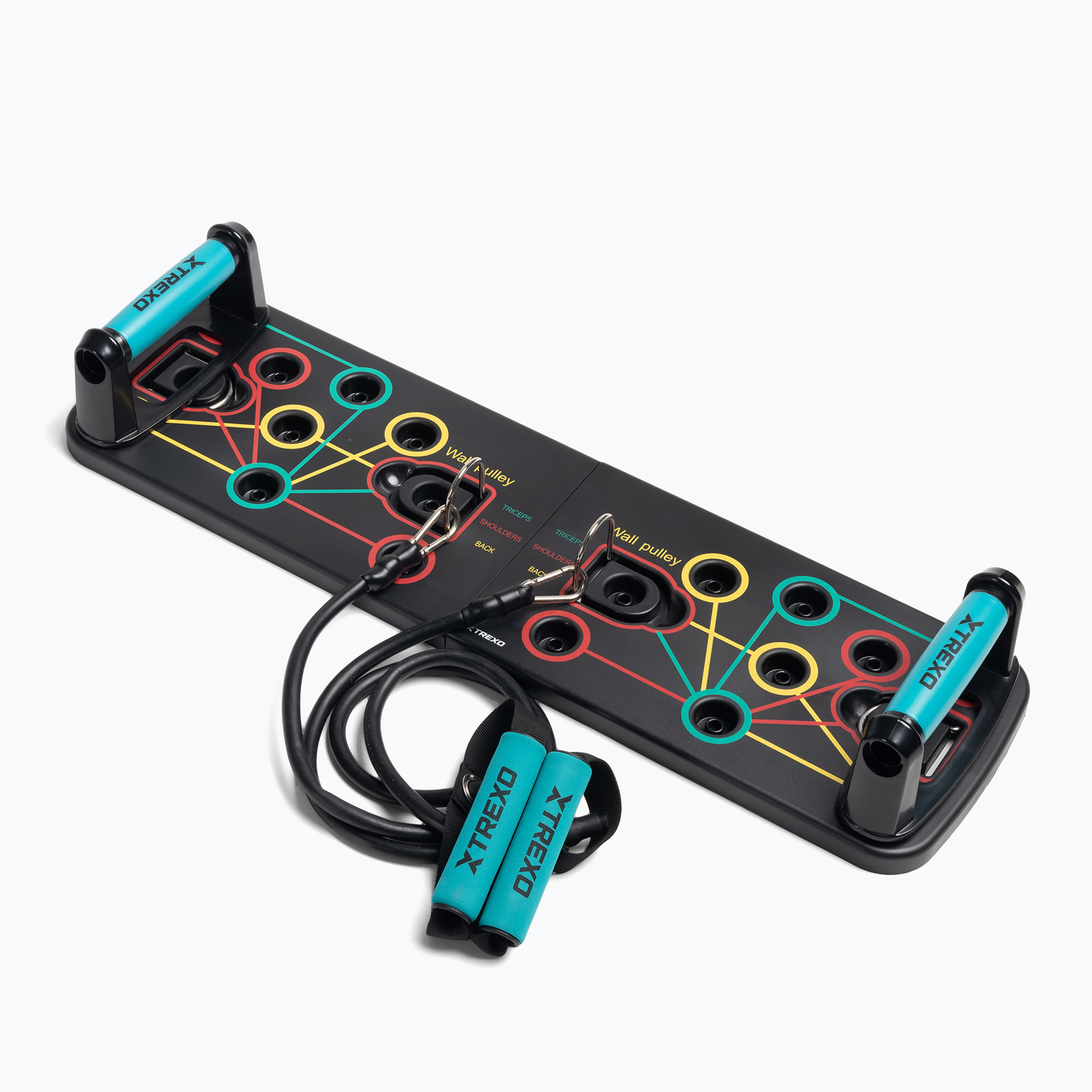 Platformă multifuncțională cu mânere și extensorTREXO pliabilă TXO-B4Z045-BK negru (TXO-B4Z045-BK)