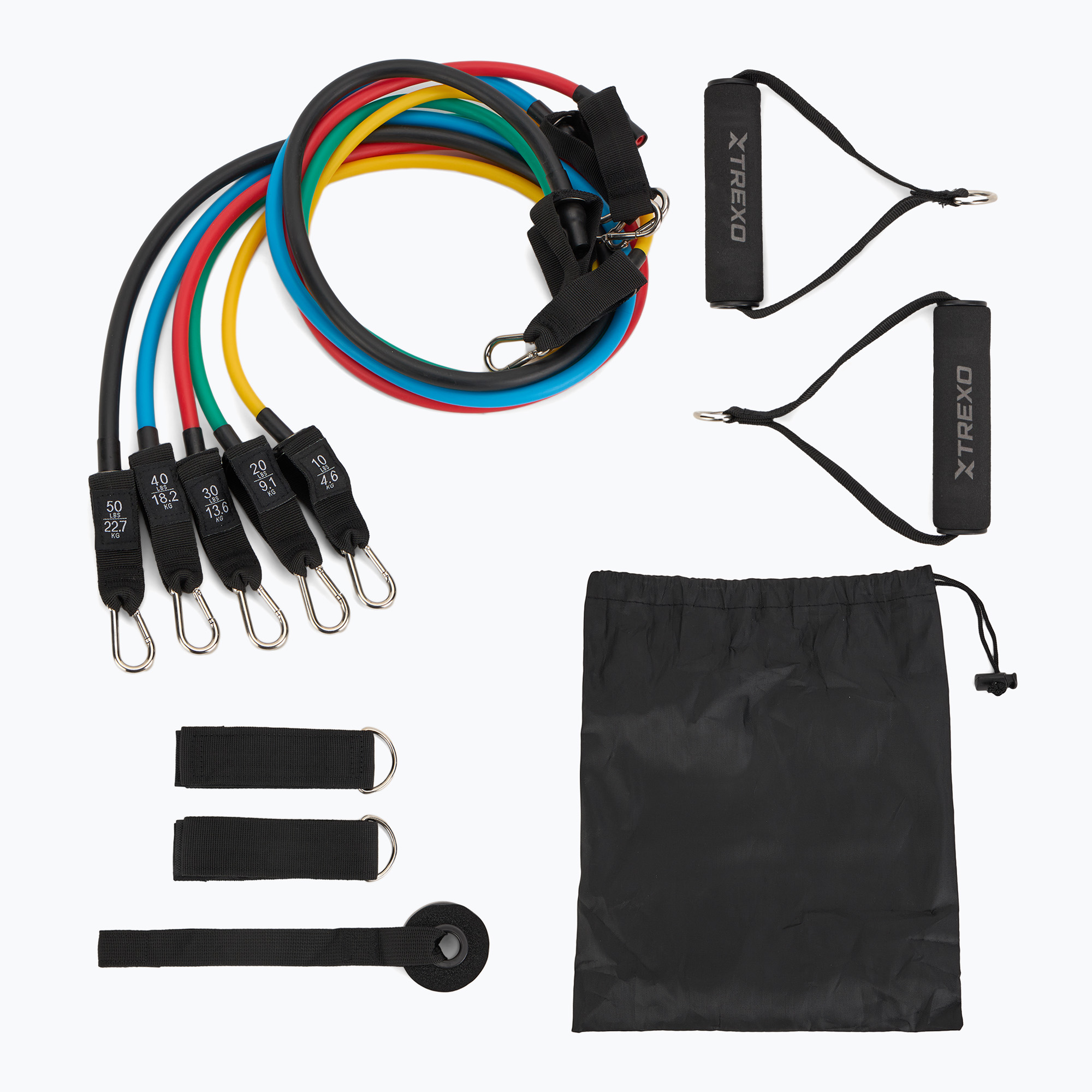 Set de extensoare de cauciuc TREXO TXO-B4Z055-ALL multicolor