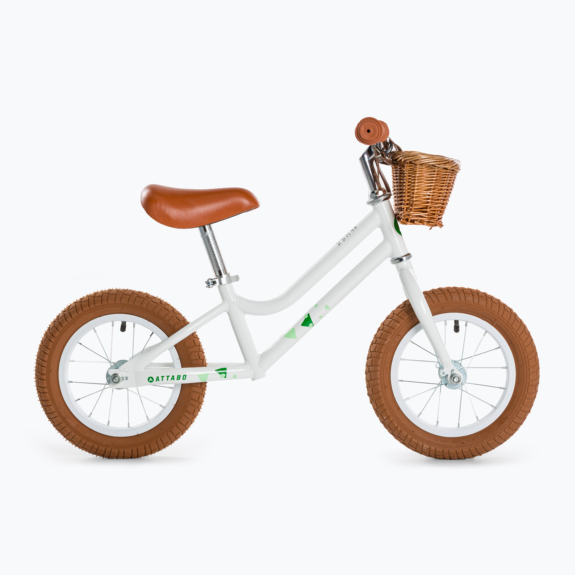 Bicicletă de echilibru ATTABO Ace 12" alb