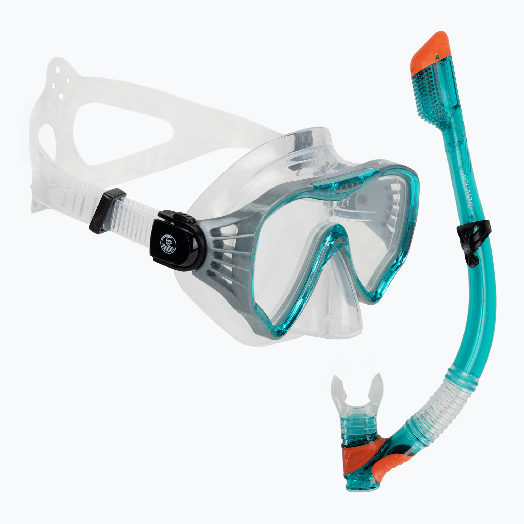 Set de snorkeling AQUASTIC Jetty mască + tub albatru (Jetty AQS-B4I002-BL)