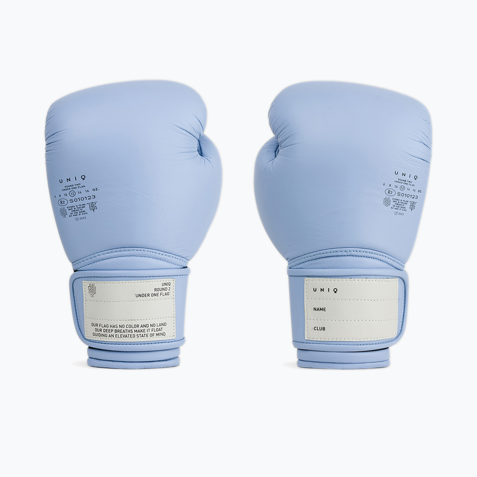 Mănuși de box UNIQ Velcro light blue