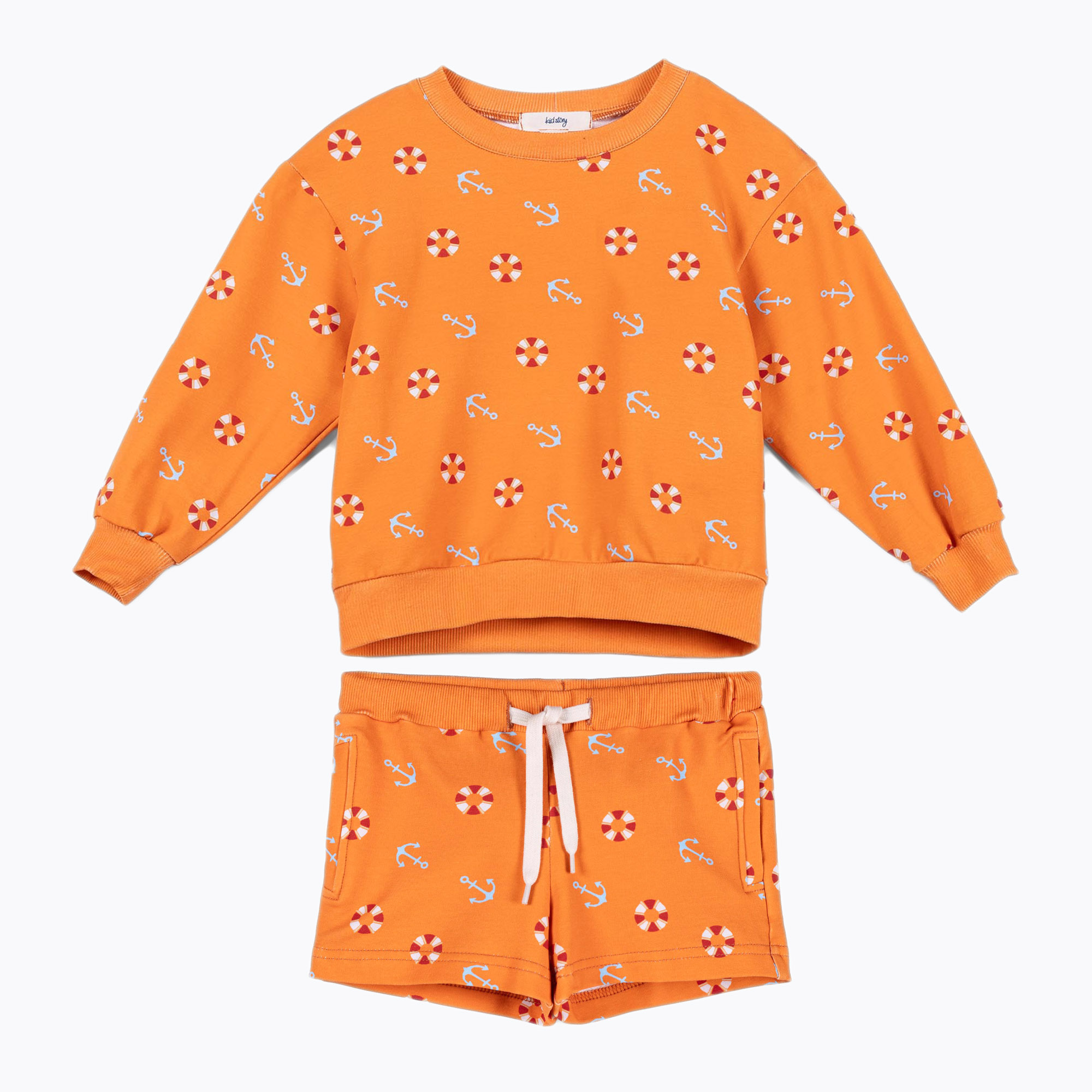 Set pentru copii KID STORY Hanorac și Pantaloni scurți summer resort (Bluza i Spodenki SETBLSHSR)