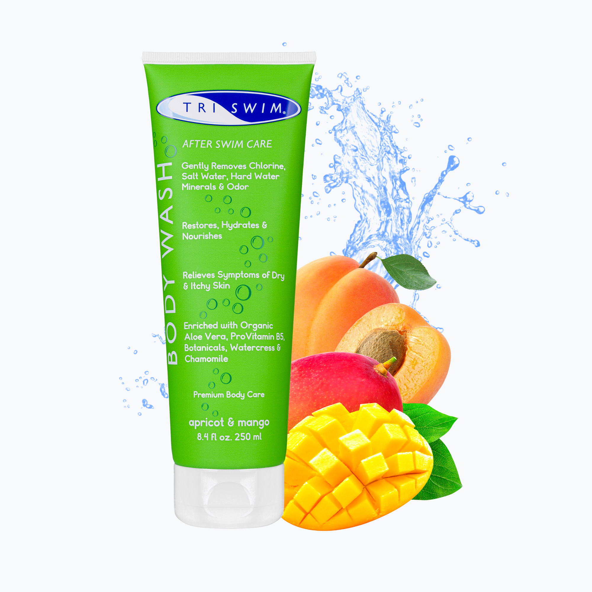 Gel de corp pentru îndepărtarea clorului TRISWIM morela/mango (EUBW250)