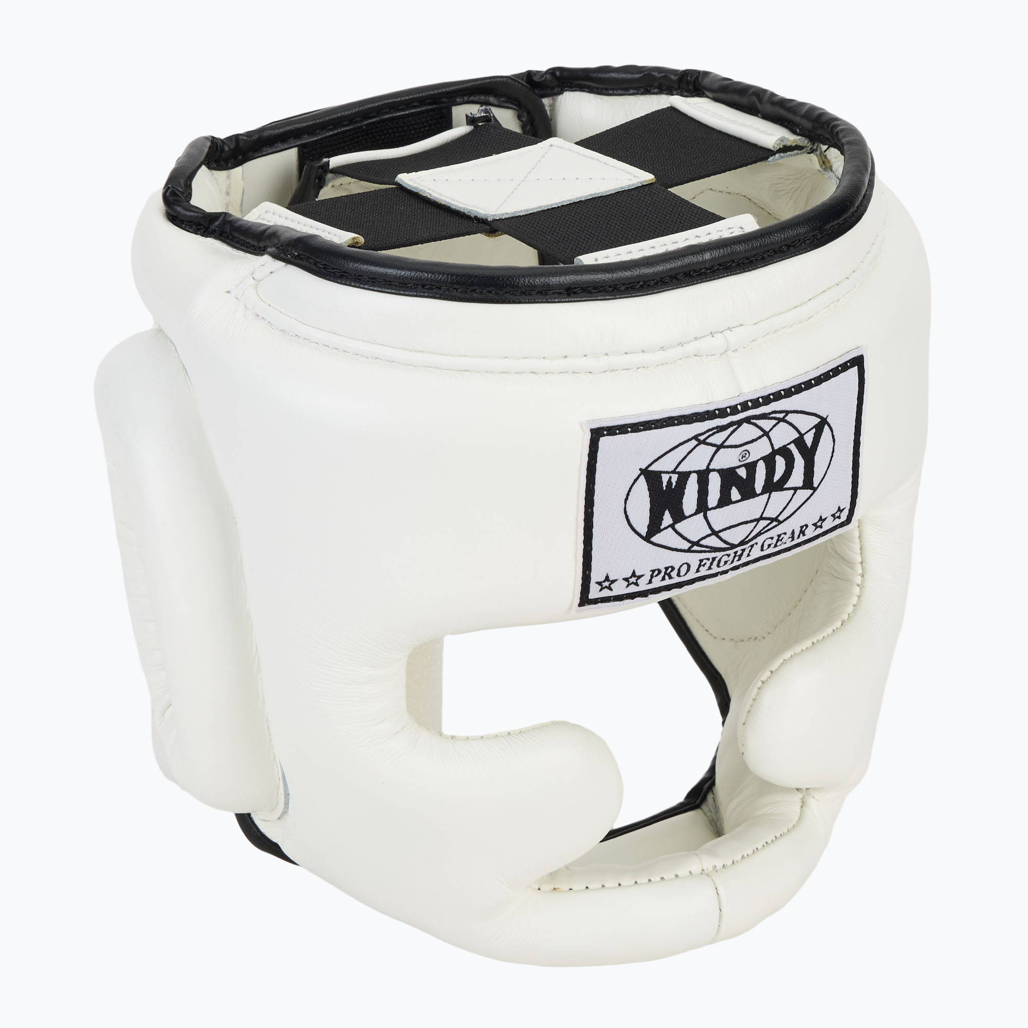 Cască de box  WINDY Genuine Leather white