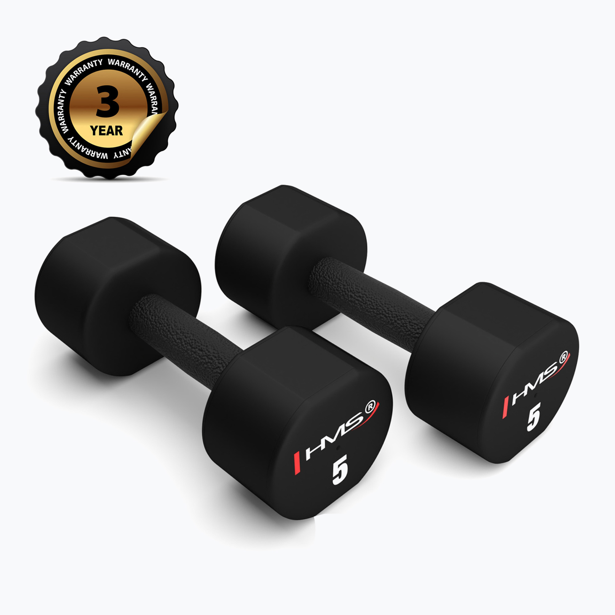 Halteră HMS HPT02 TPU 2 buc. 5 kg black (HPT05 TPU 17-66-214)