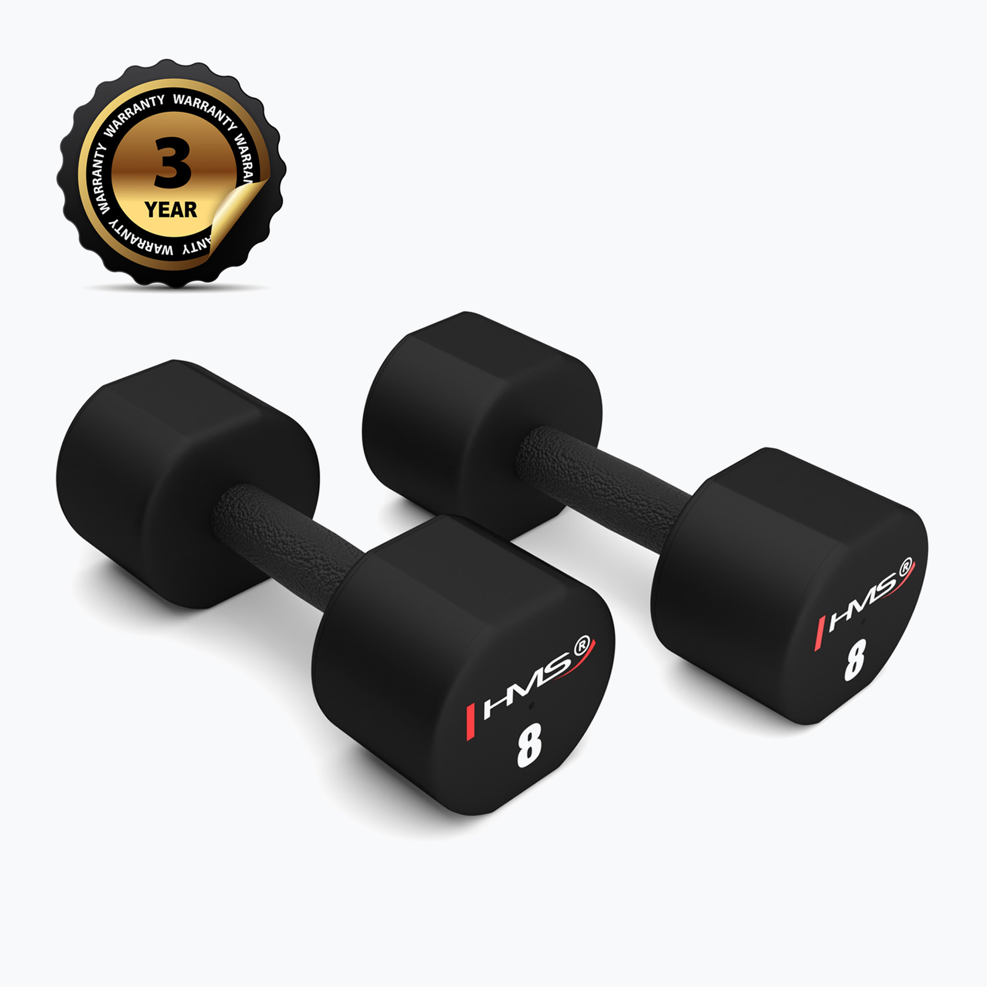 Hantle HMS HPT02 TPU 2 buc. 8 kg black (HPT08 TPU 17-66-217)