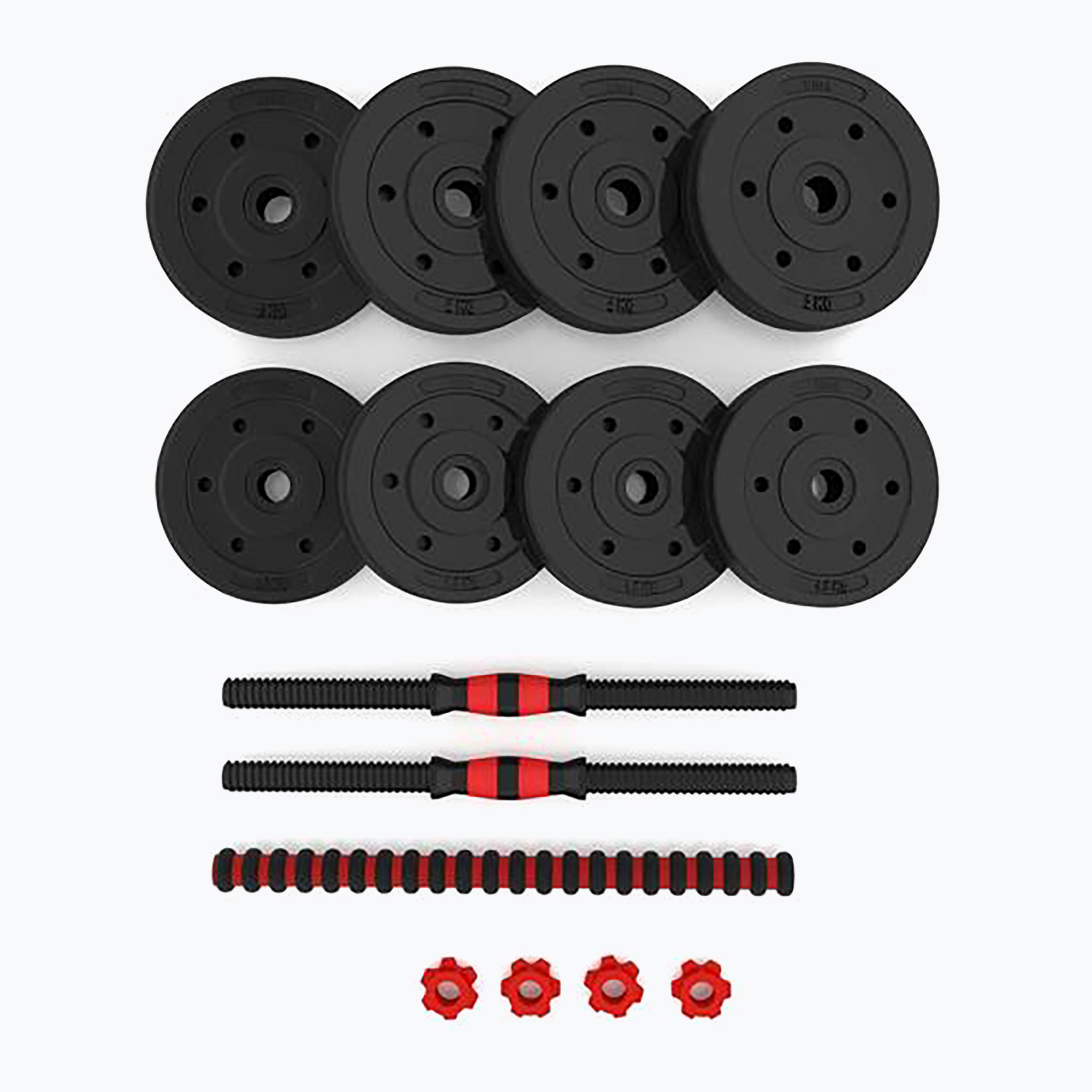 Set de gantere cu conexiune la halteră HMS SGP15 15 kg negru/roșu (SGP15 17-57-034)