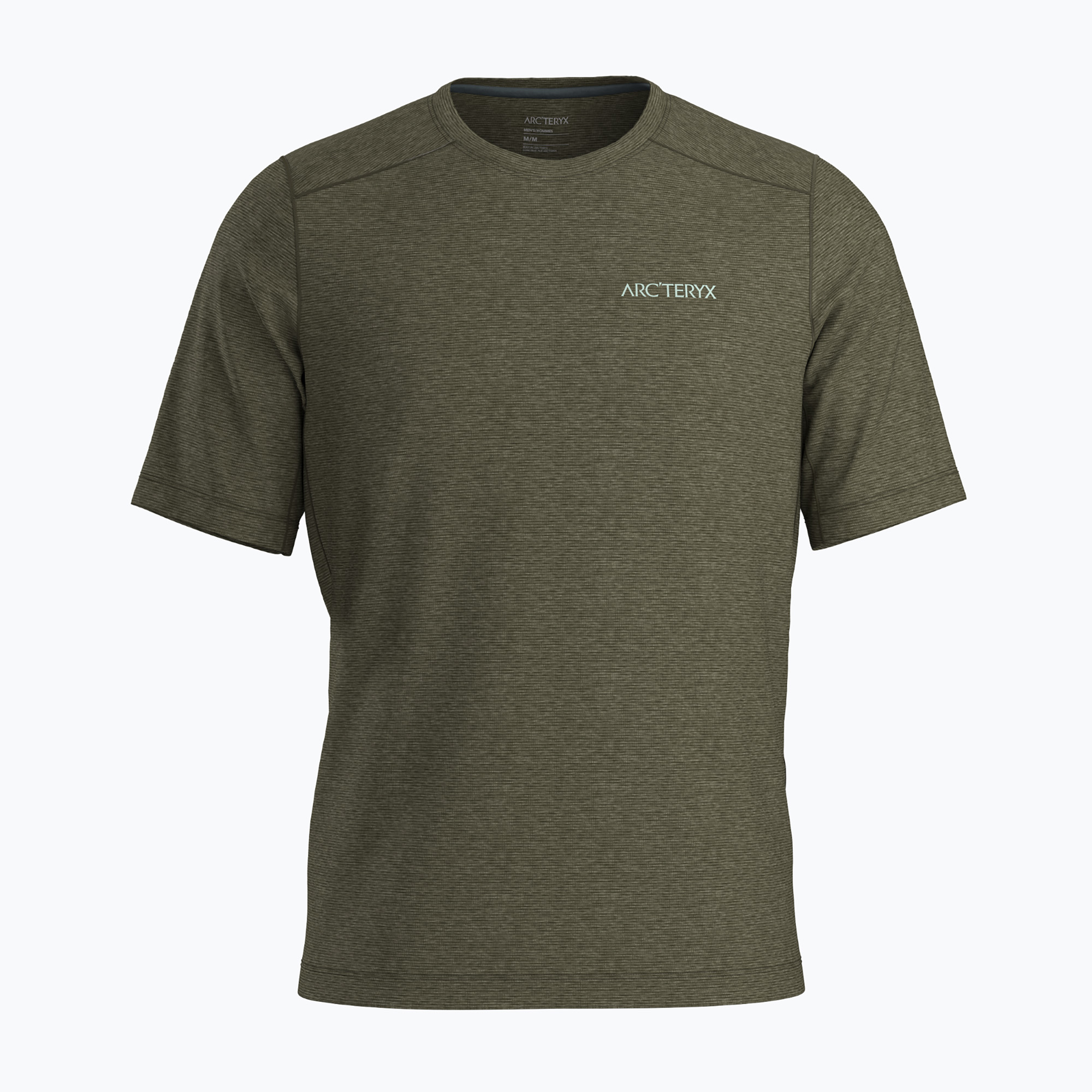 Tricou de trekking pentru bărbați Arc'teryx Cormac Arc'bird Logo tatsu heather / stone green (Cormac Arc'bird Logo X000009721026)