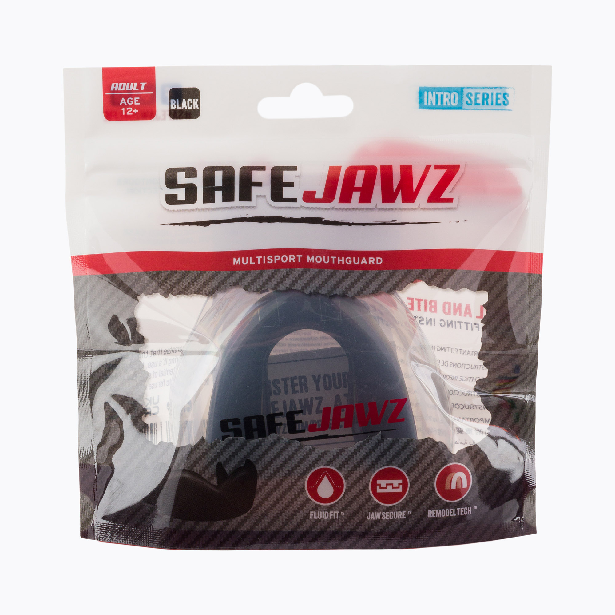 SAFEJAWZ Intro Series Protector de maxilar negru SJIBLACKA