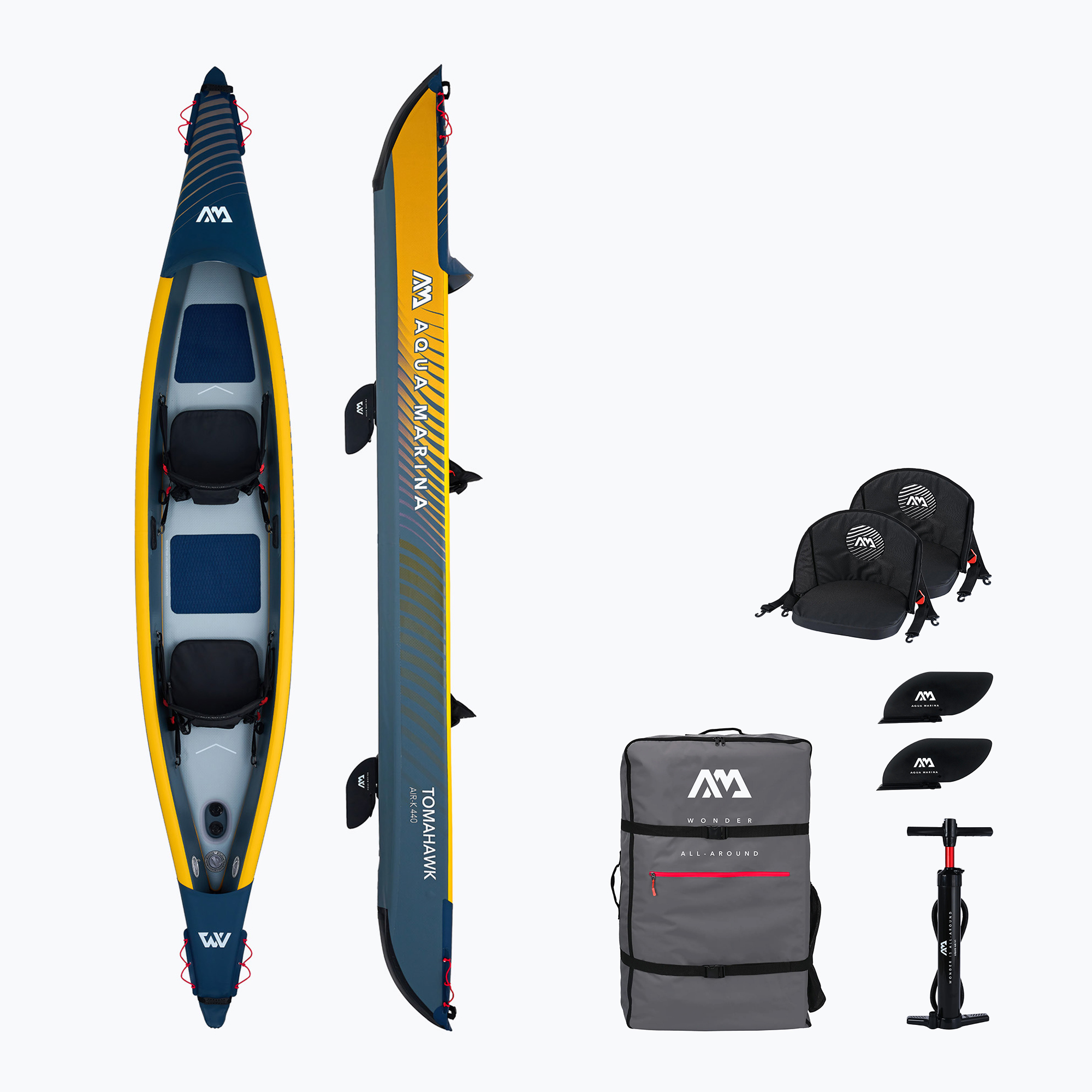 Aqua Marina Tomahawk Tomahawk AIR-K 440 Caiac de 2 persoane cu presiune înaltă (Tomahawk AIR-K 440)