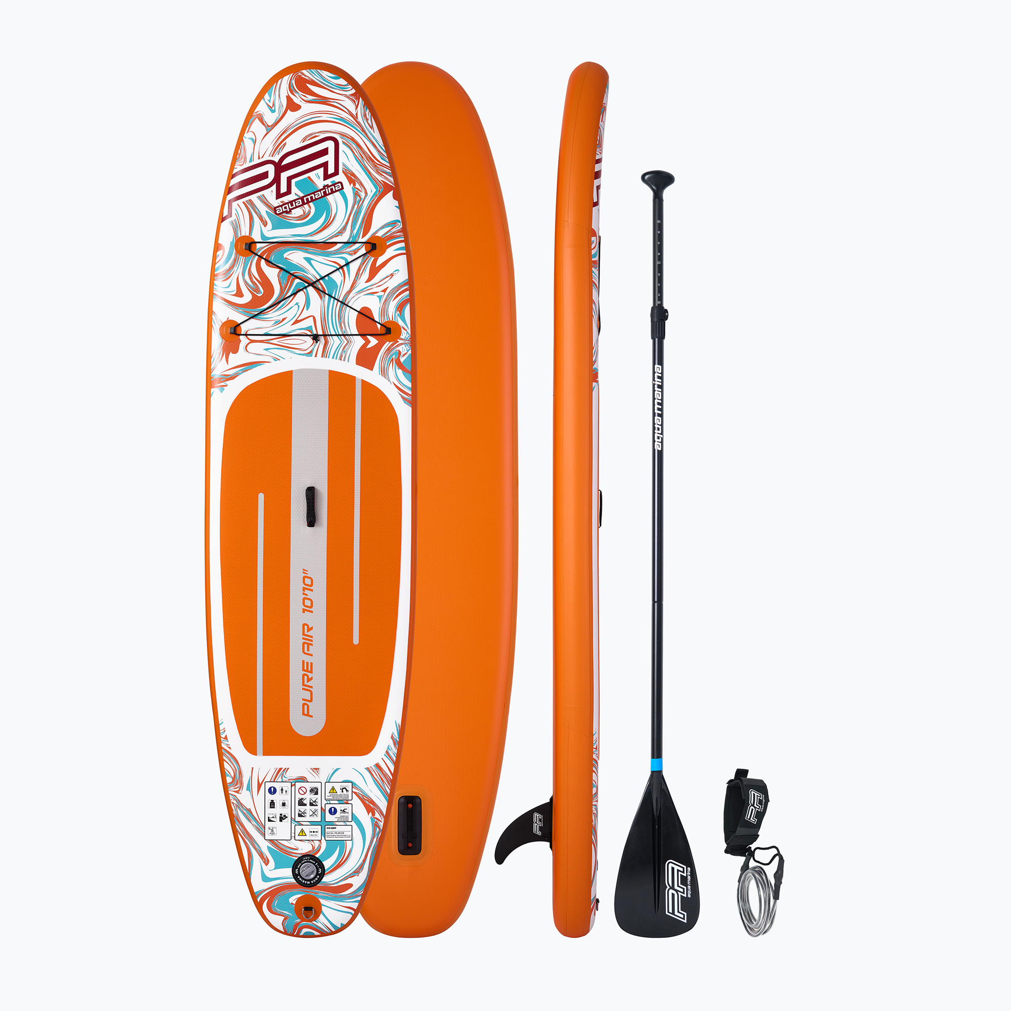Placă SUP Aqua Marina Pure Air All-Round iSUP Coast 10'10" orange (Pure Air All-Round iSUP Coast 10'10" PA-25C330X)