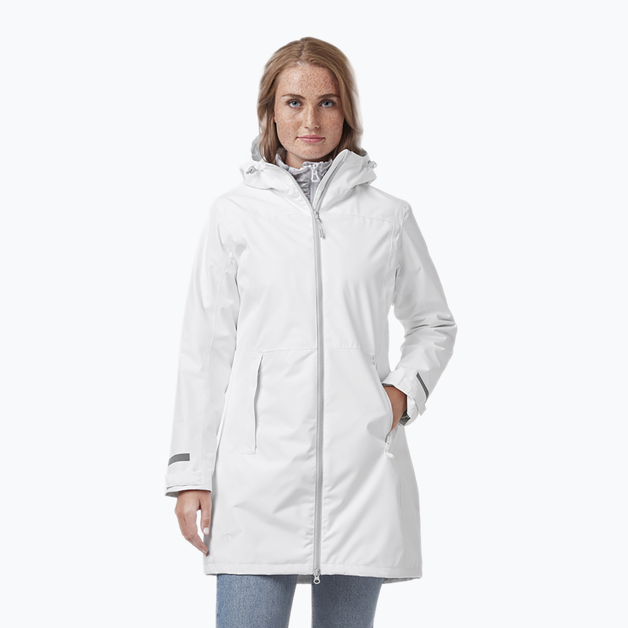 Palton de ploaie pentru femei Helly Hansen Lisburn Raincoat alb 53097_001 (Lisburn Raincoat 53097_001)