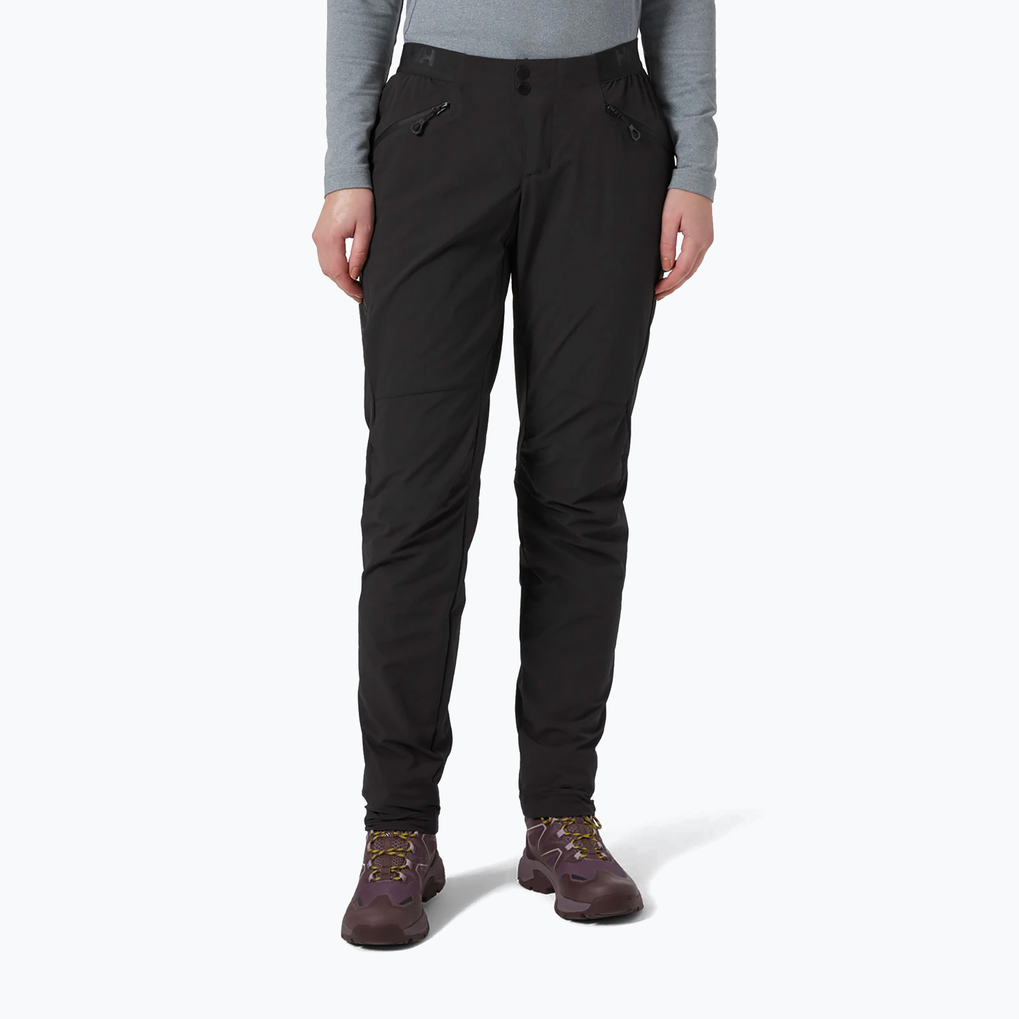 Pantaloni Helly Hansen pentru femei Rask Light Softshell negru 63049_990 (Rask Light Softshell 63049_990)