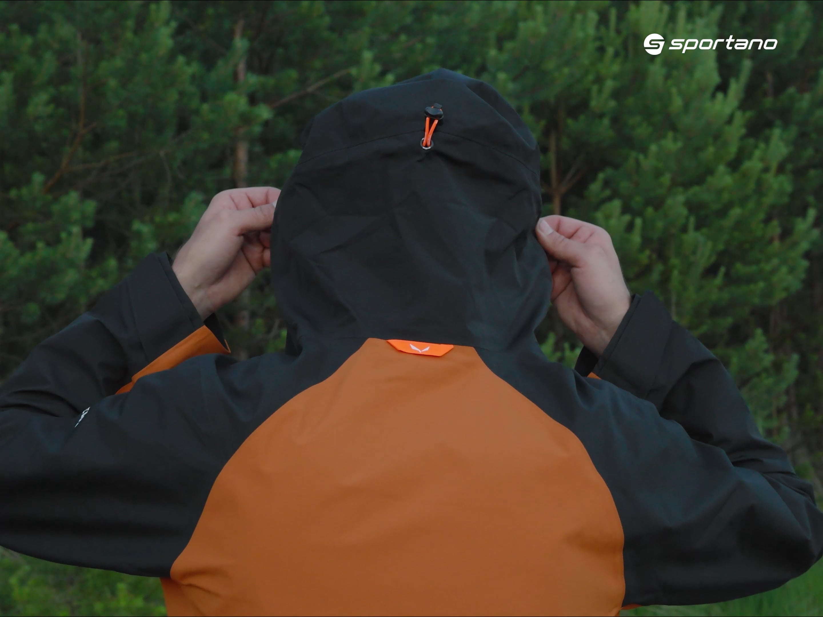 Jachetă de ploaie pentru bărbați Salewa Moiazza GTX-Pac maro/negru 00-0000027910