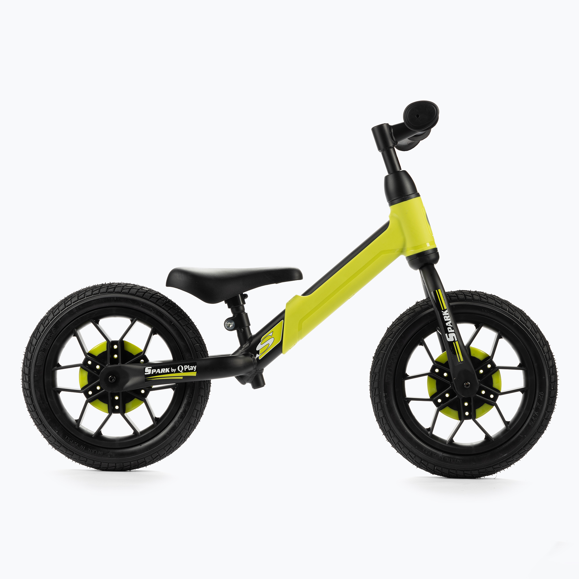 Bicicletă fără pedale pentru copii Qplay Spark, verde, 3872 (Spark 3872)