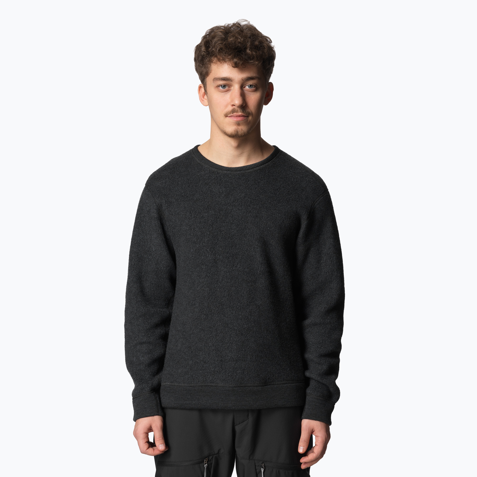 Hanorace pentru bărbați Houdini Alto Wool Crew negru adevărat (Alto Wool Crew 8300359004)