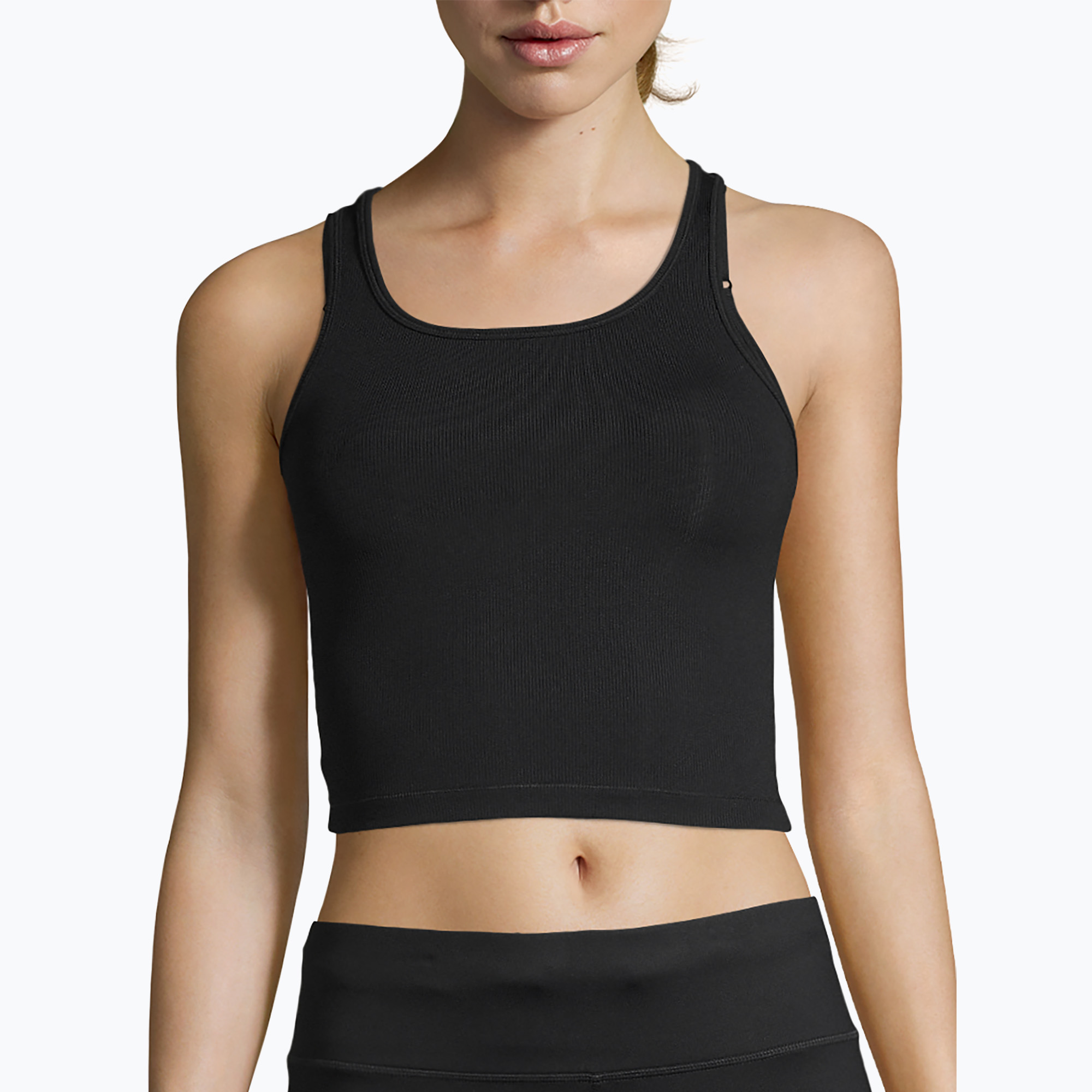 Casall Crop Crop Rib Racerback rezervor de antrenament pentru femei negru 20424 (Crop Rib Racerback 901 20424)