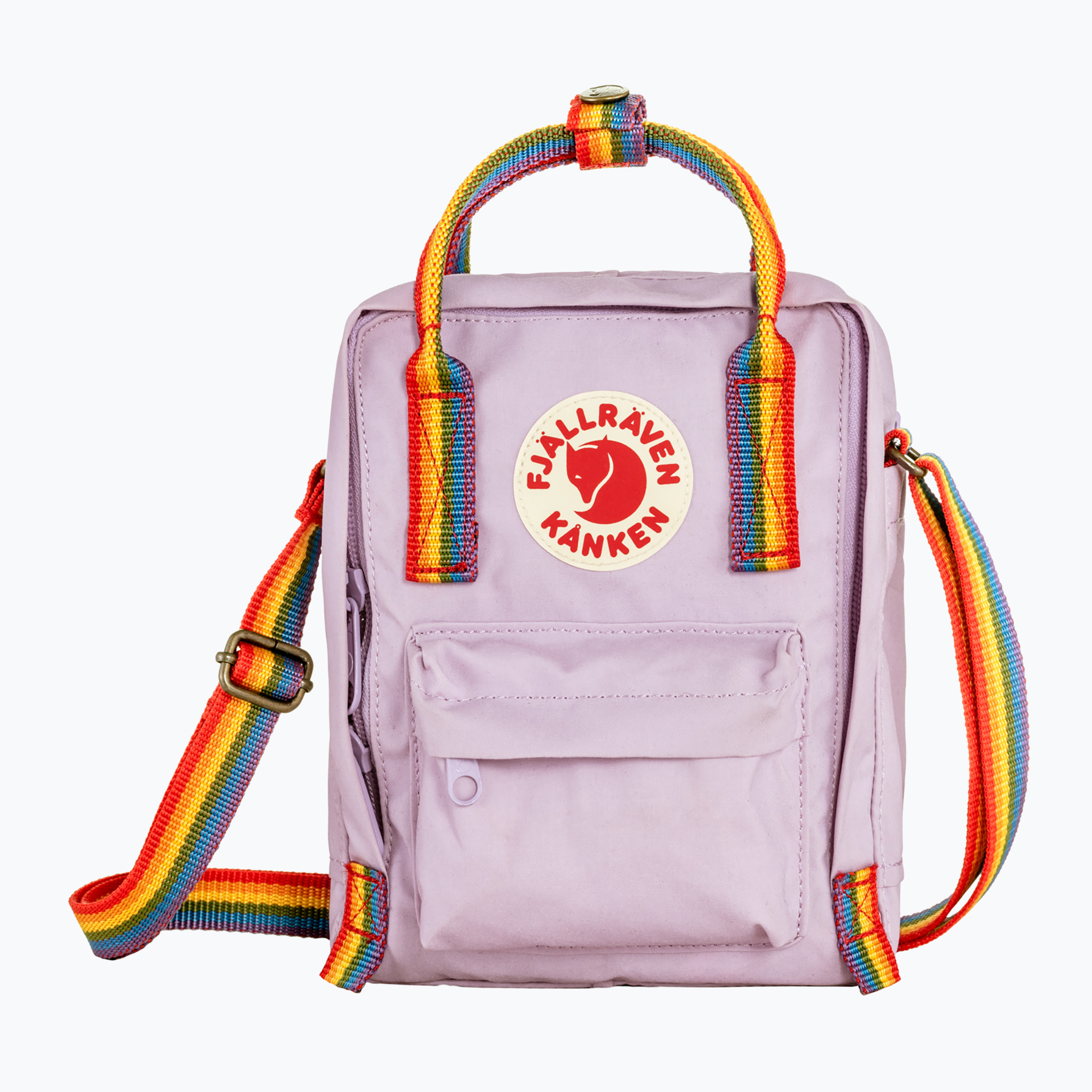 Borsetă Fjällräven Kanken Rainbow Sling 2,5 l pastel lavender/ rainbow (Rainbow Sling F23623 457-907)