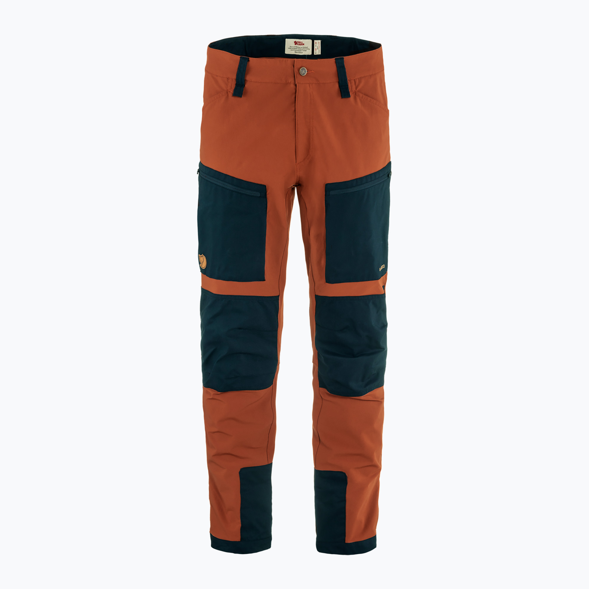 Pantaloni de trekking pentru bărbați Fjällräven Keb Agile autumn leaf/ dark navy (Keb Agile F86411)