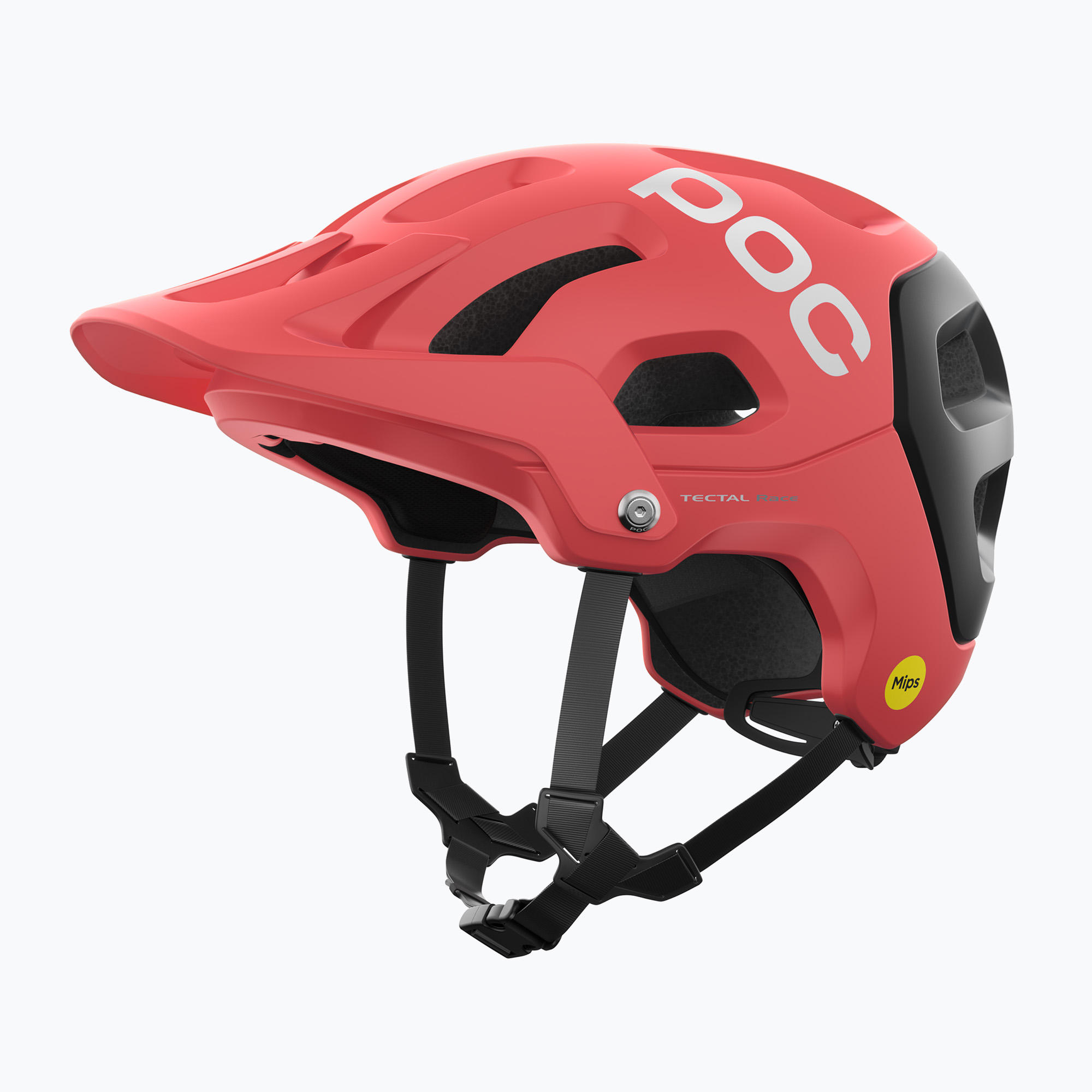 Cască de bicicletă MTB POC Tectal Race MIPS ammolite coral/uraniu negru mat (Tectal Race MIPS 10580)