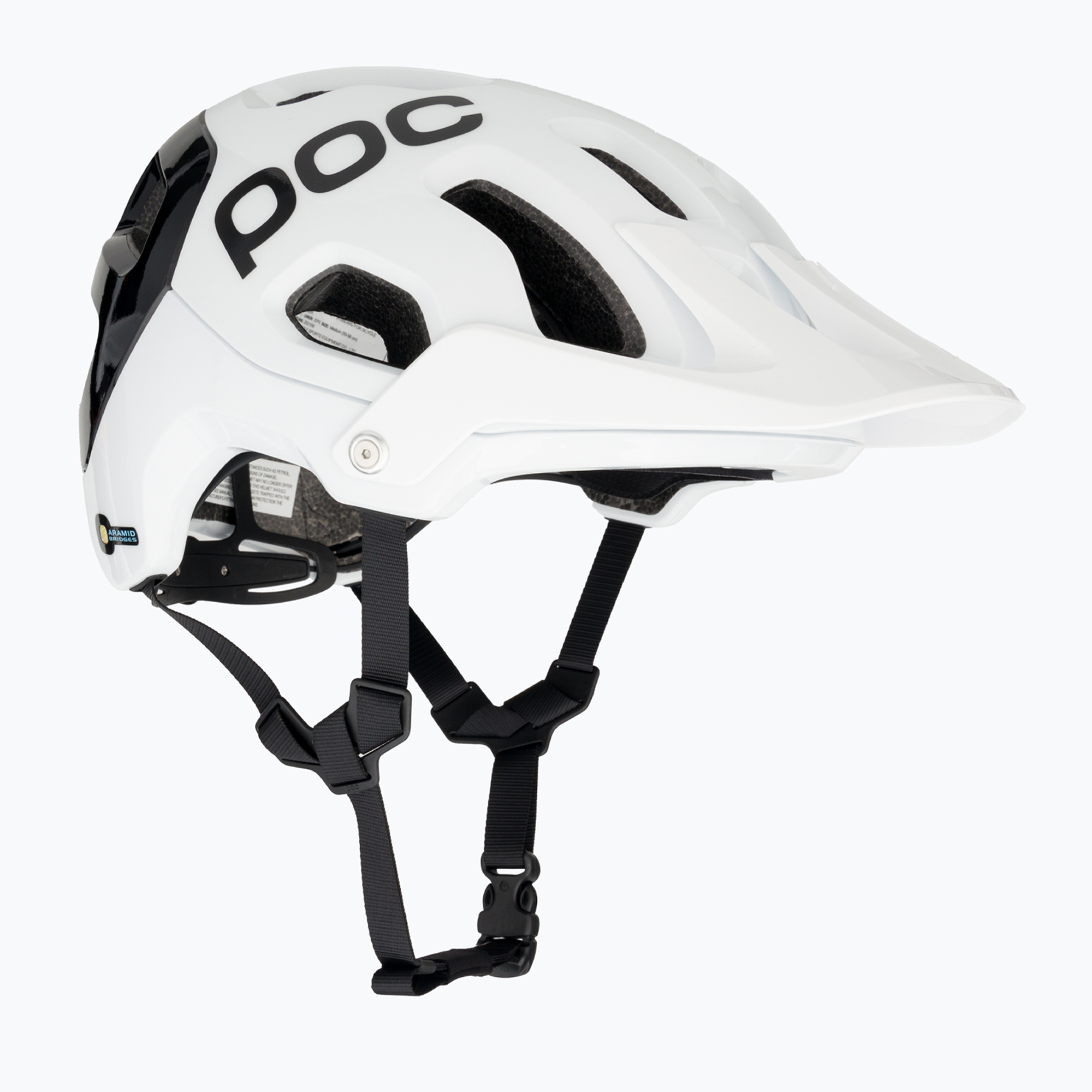 Cască de bicicletă MTB POC Tectal Race MIPS hydrogen white/uranium black (Tectal Race MIPS 10580)