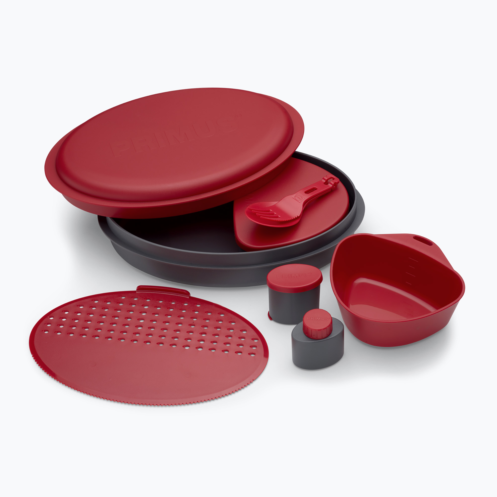 Set de masă de călătorie Primus roșu P734000 (Meal Set P734000)