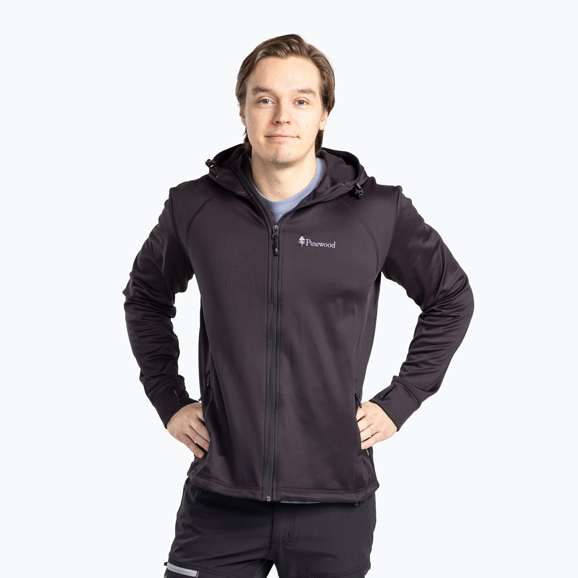 Bărbați Pinewood Finnveden Hoodie trekking hanorac negru (Finnveden Hoodie 1-5319)