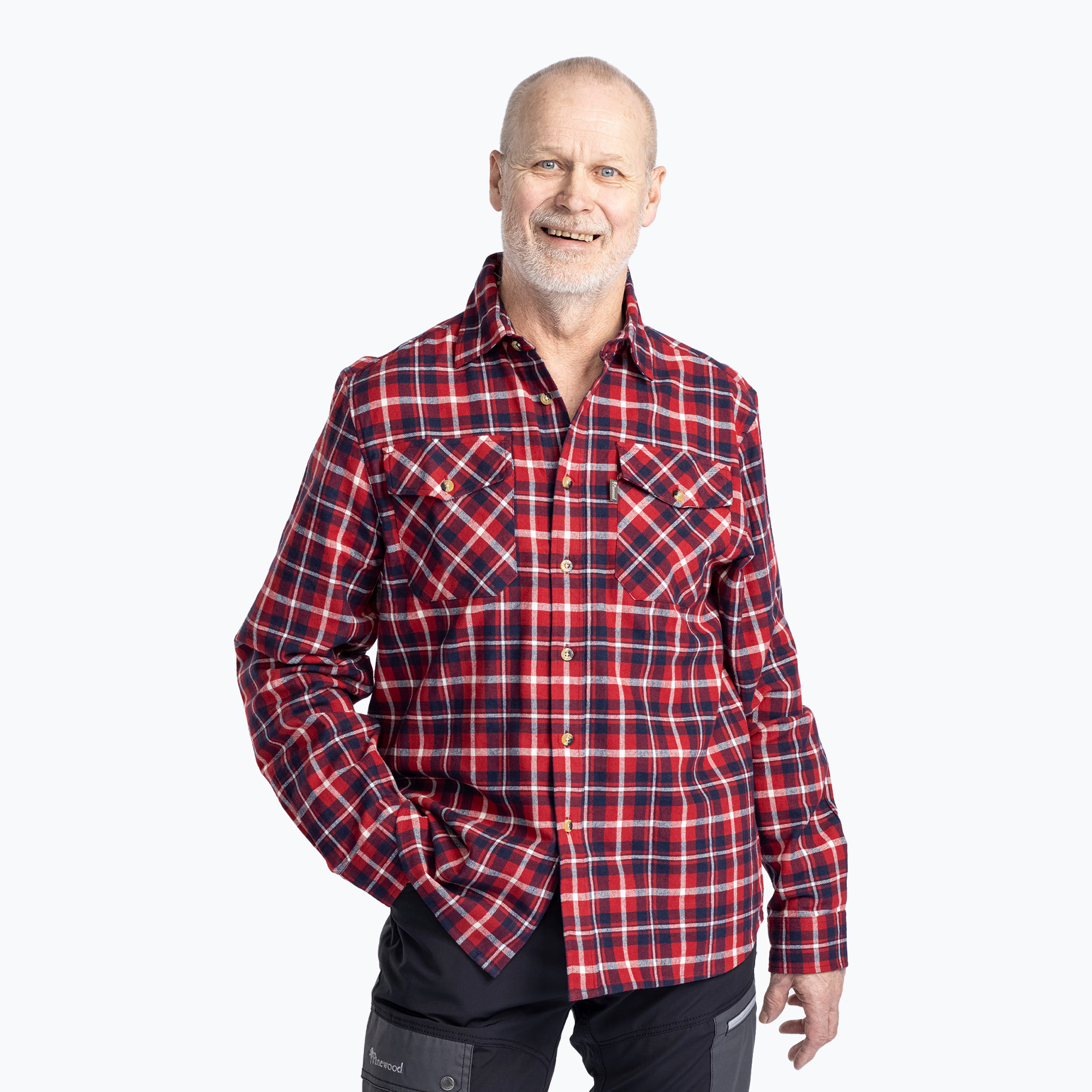 Cămașă pentru bărbați Pinewood Härjedalen red/navy (Härjedalen 9026)