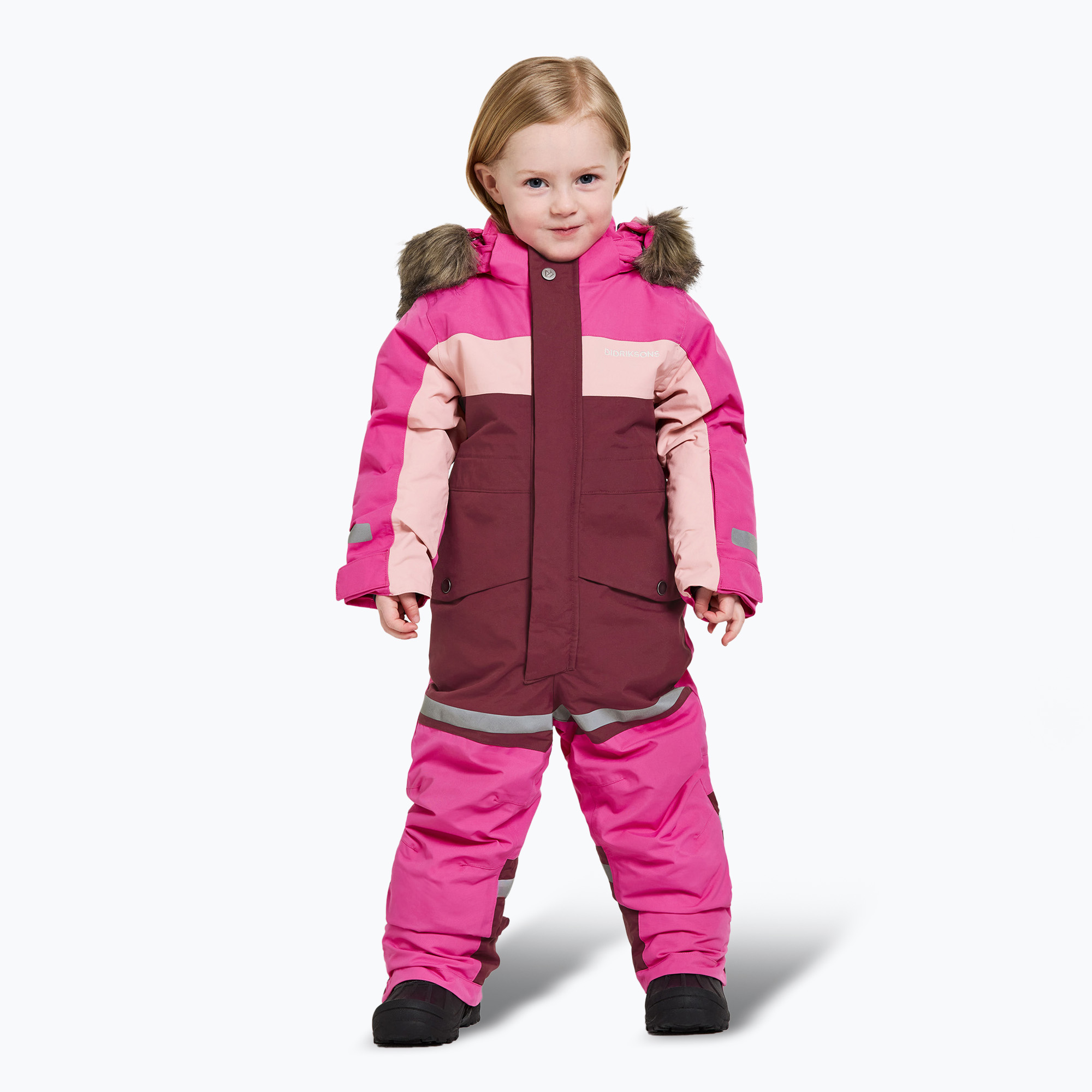 Combinezon de schi pentru copii Didriksons Bjärven Cover plastic pink (Bjärven Cover 505466)