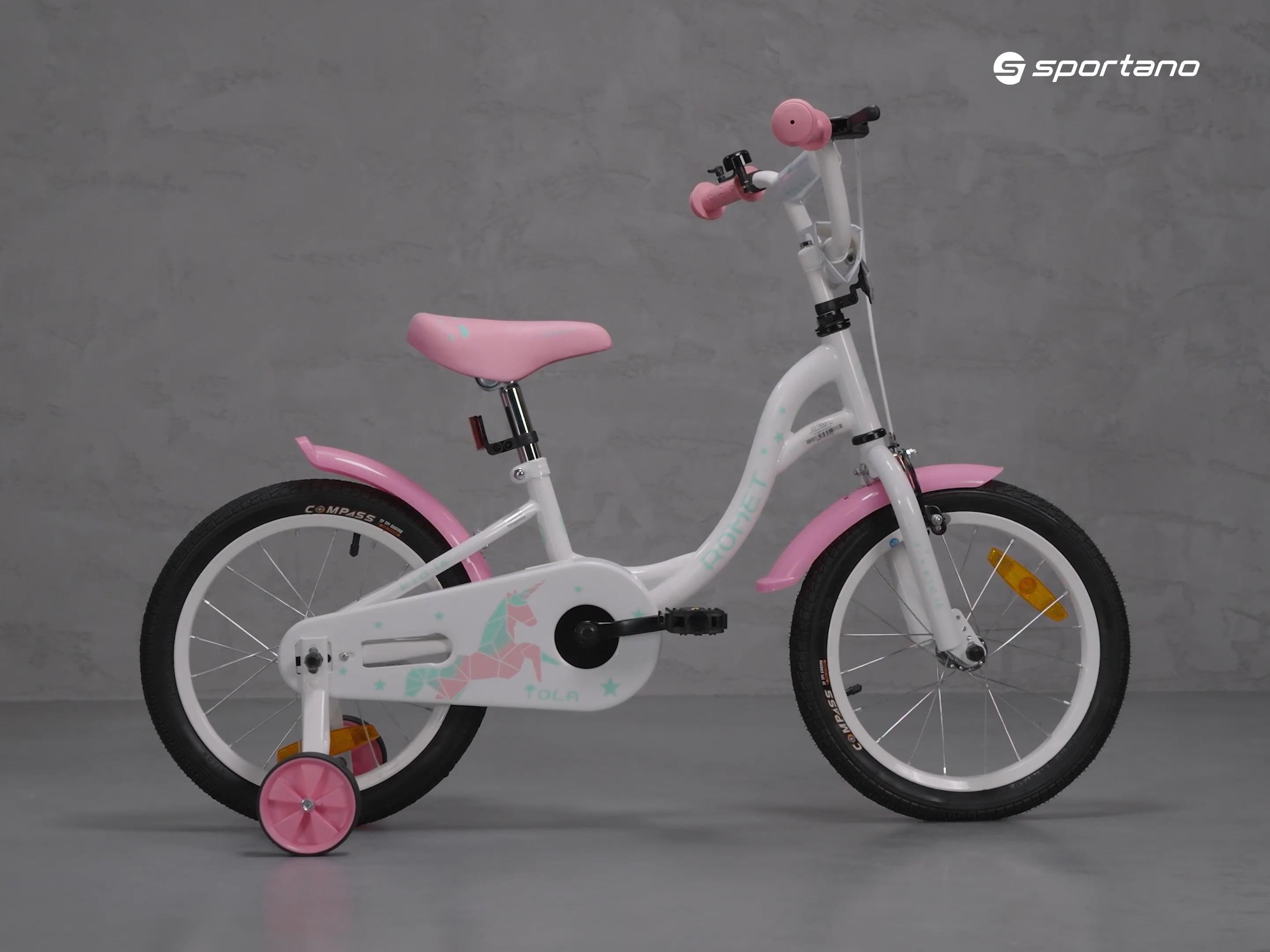 Bicicleta pentru copii Romet Tola 16 alb și roz