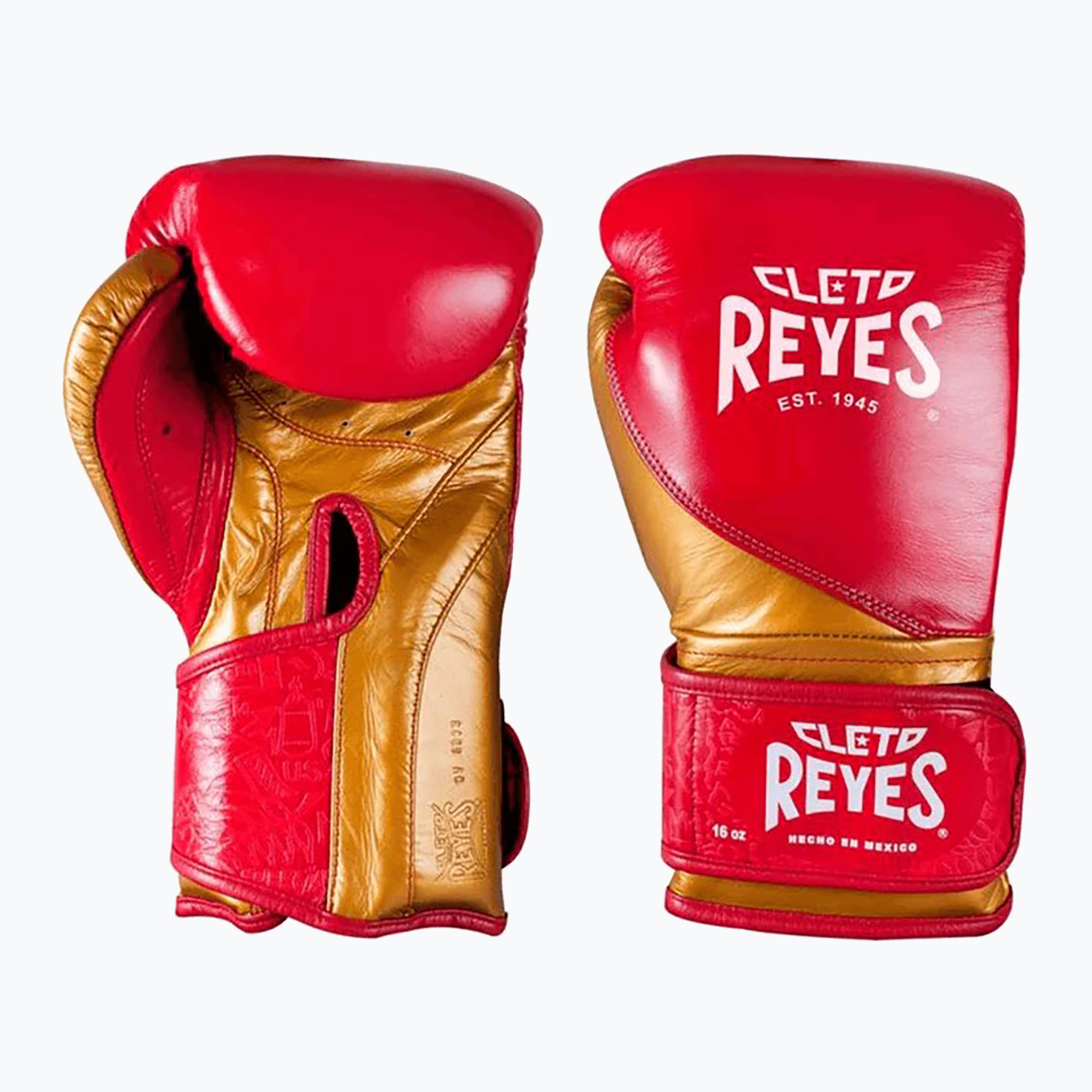 Mănuși de box Cleto Reyes High Precision Training Leather red/gold (High Precision Training Leather CE712RD)