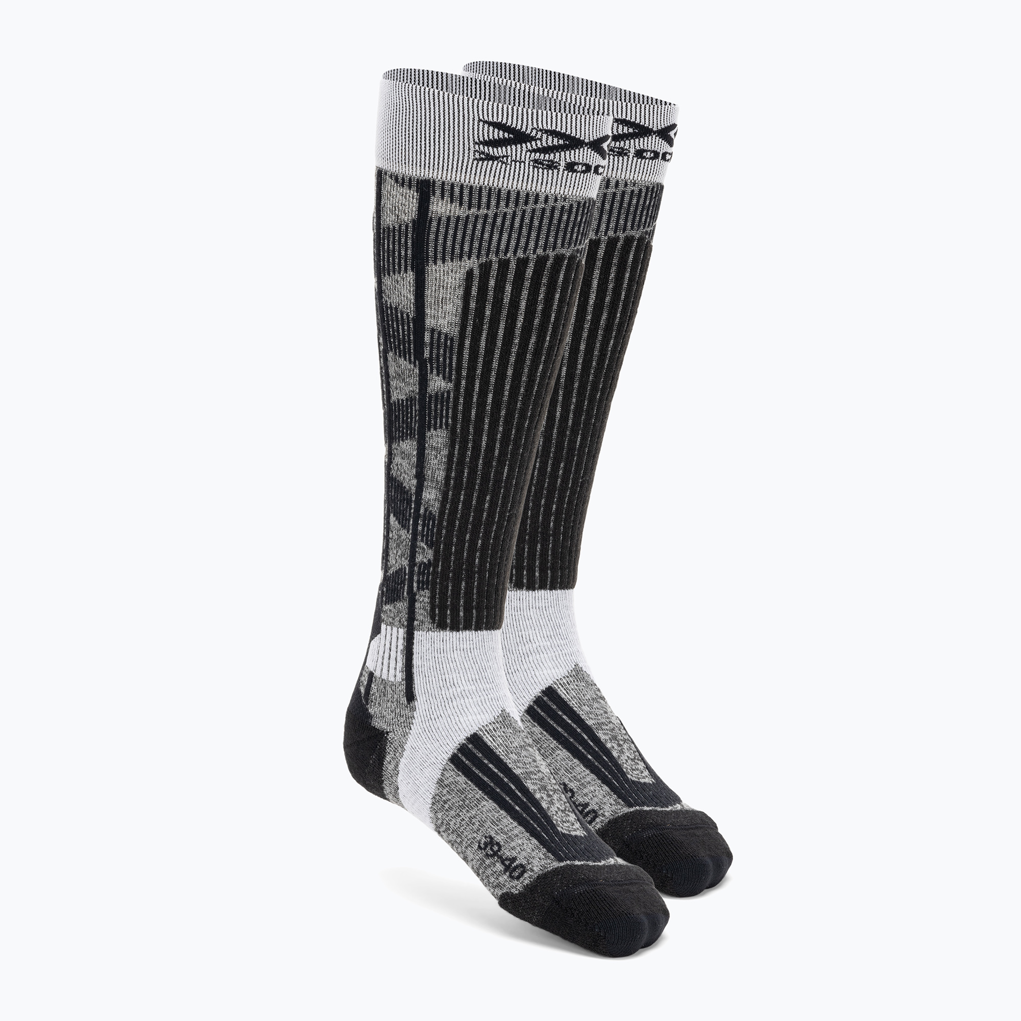 Șosete de schi pentru femei X-Socks Ski Rider 4.0 gri melange/opal negru (Ski Rider 4.0 XSSSKRW19W)