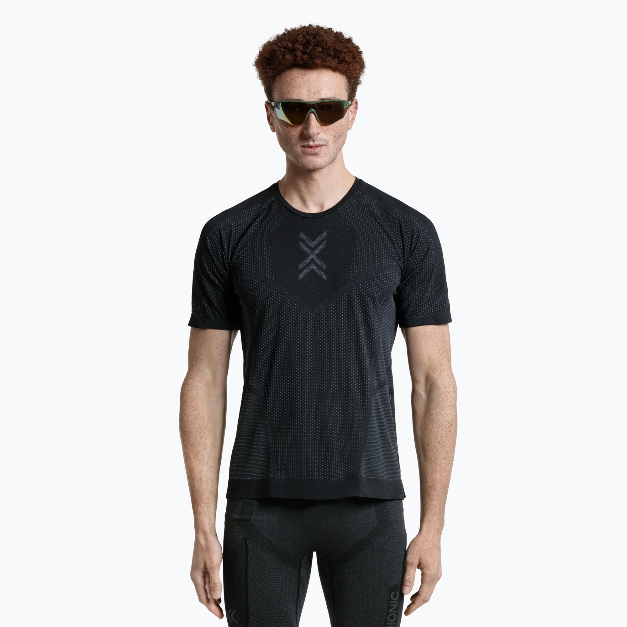 Tricou de alergare pentru bărbați X-Bionic Xceed Run x black/rhino grey (Xceed Run XCRTSHS25M)