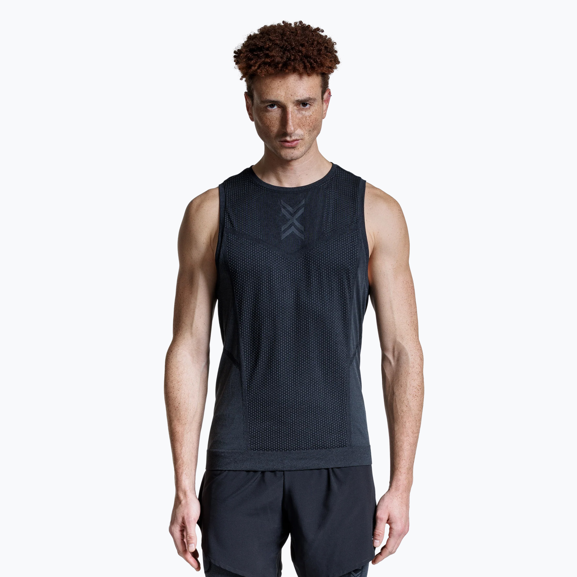 Tank top de alergare pentru bărbați X-Bionic Xceed Run x black/rhino grey (Xceed Run Tank Top XCRTTTS25M)
