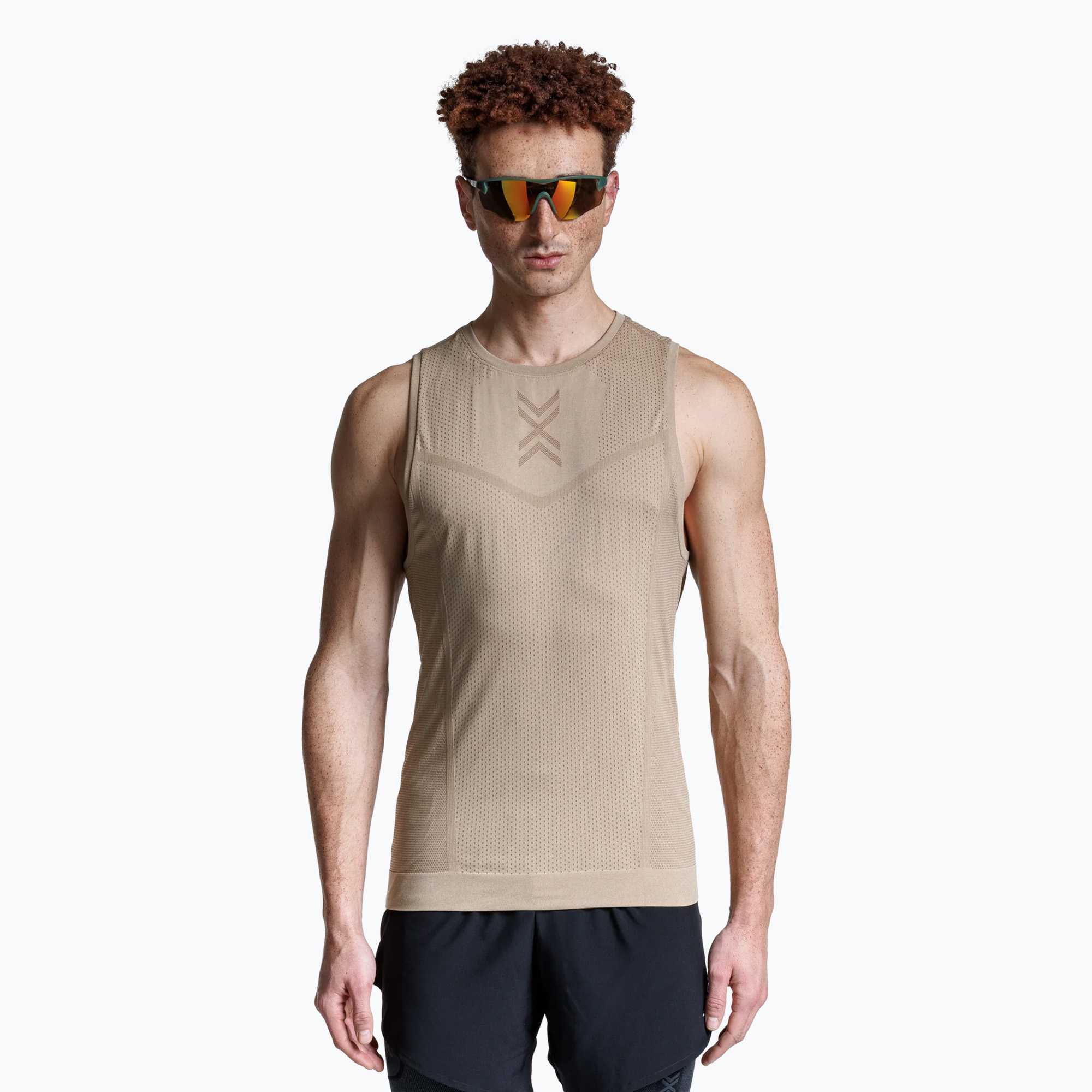 Tank top de alergare pentru bărbați X-Bionic Xceed Run sand/dark sand