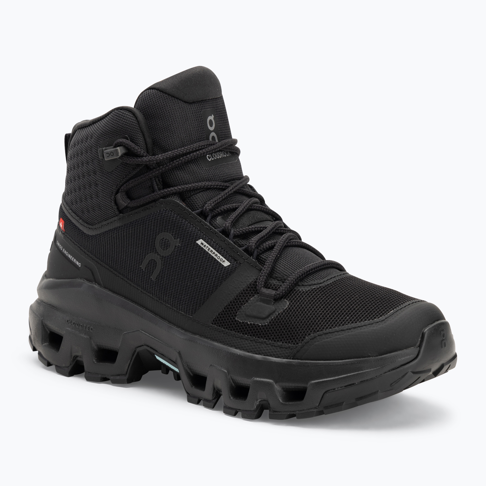 Încălțăminte pentru femei On Running Cloudrock Mid Waterproof black/black