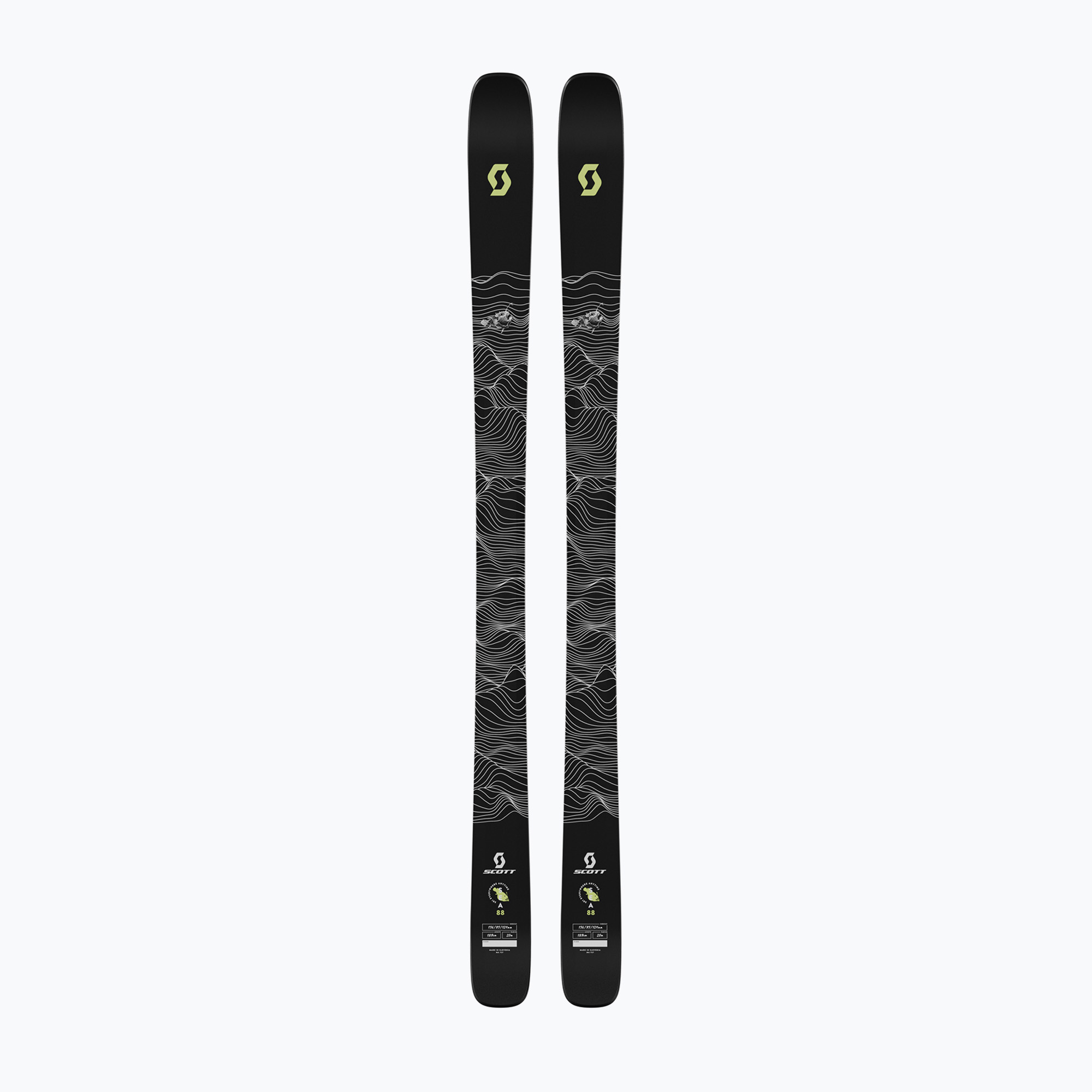 Schi de coborâre SCOTT SEA 88 black/yellow