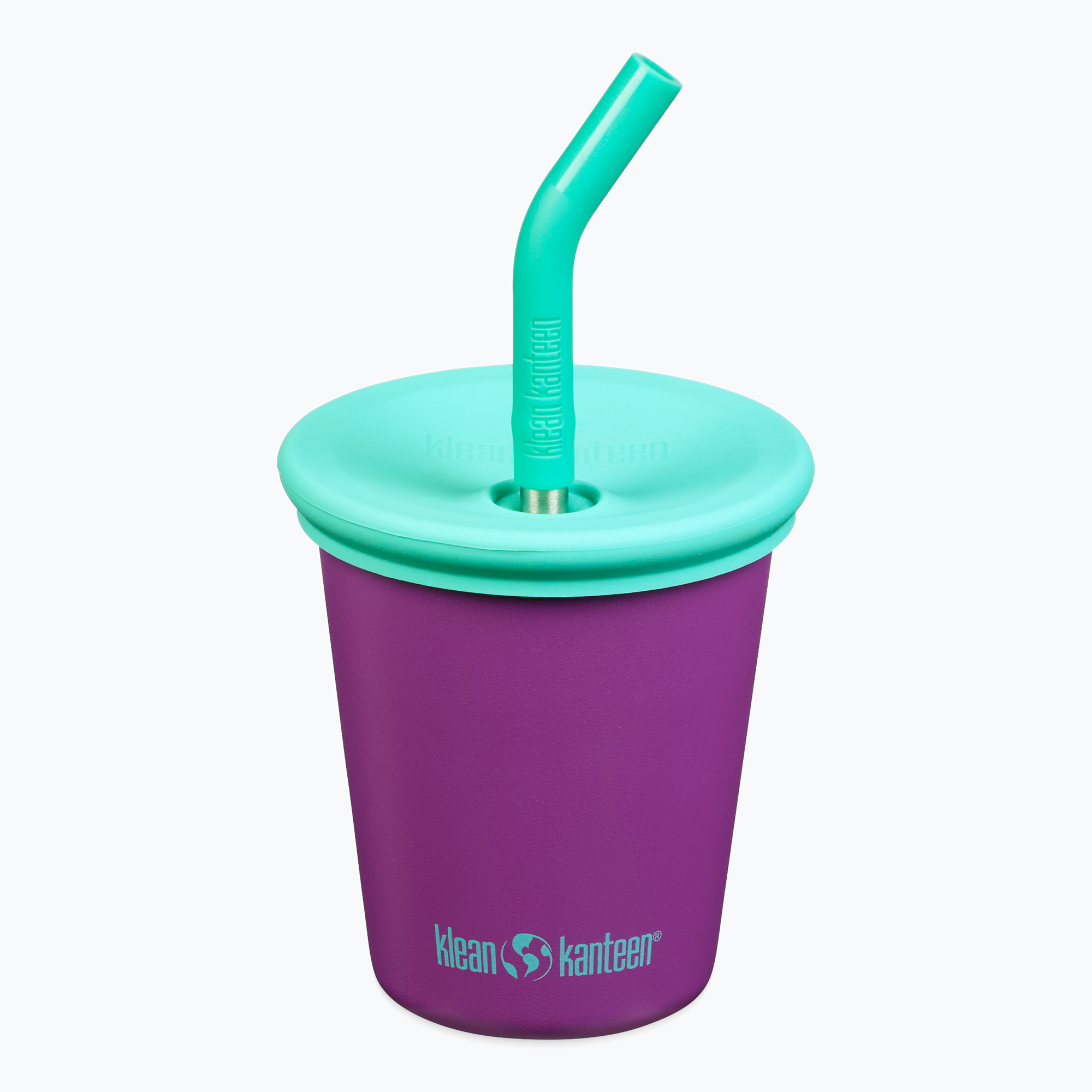 Cană Klean Kanteen Kid's Steel Straw Lid 296 ml sparkling grape (Kid's Steel Straw Lid 1010150)