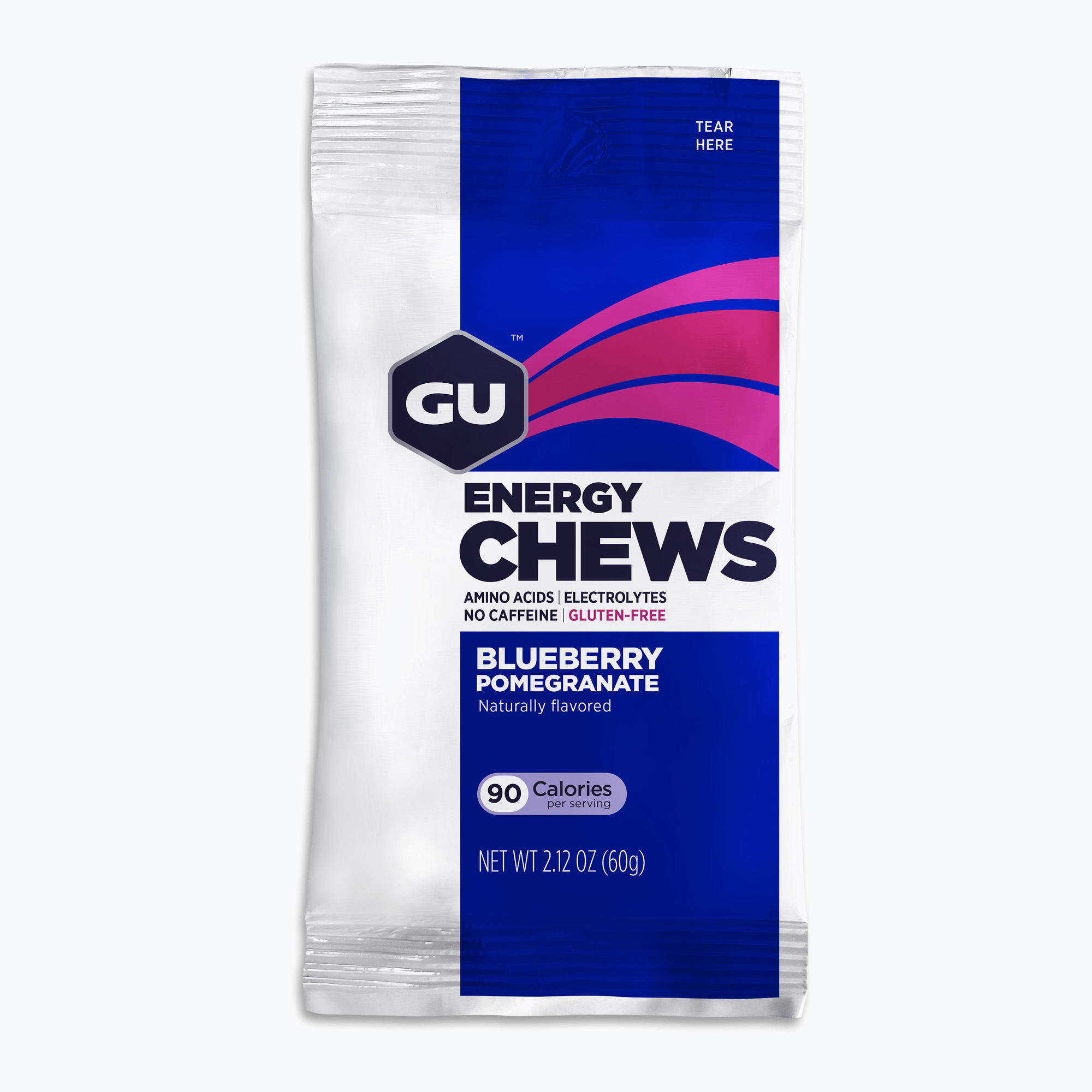 Jeleuri energizante GU Energy Chews 54 g blue pomegranate (Energy Chews 124848)