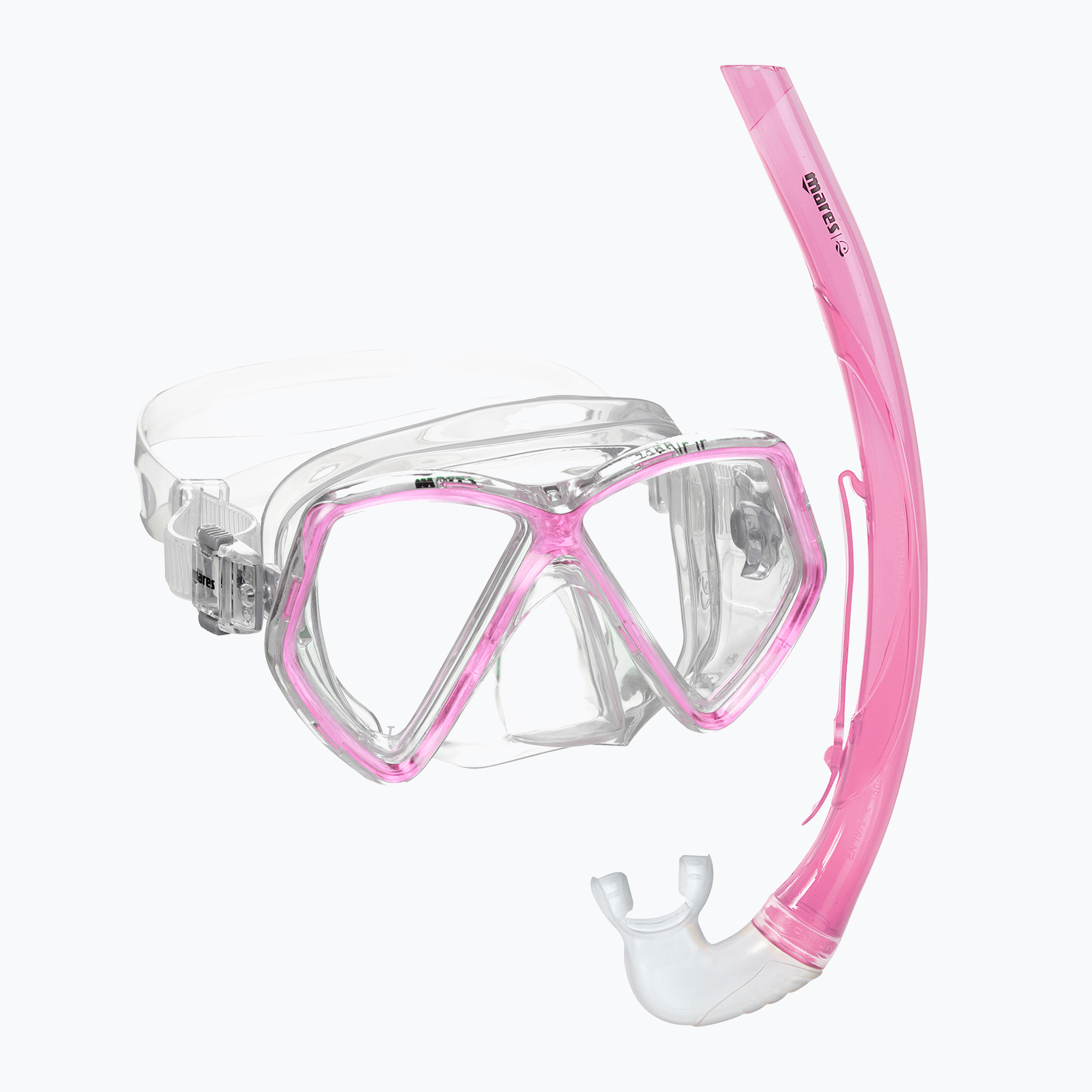 Set de snorkeling pentru copii Mares Combo Zephir Junior pink/clear