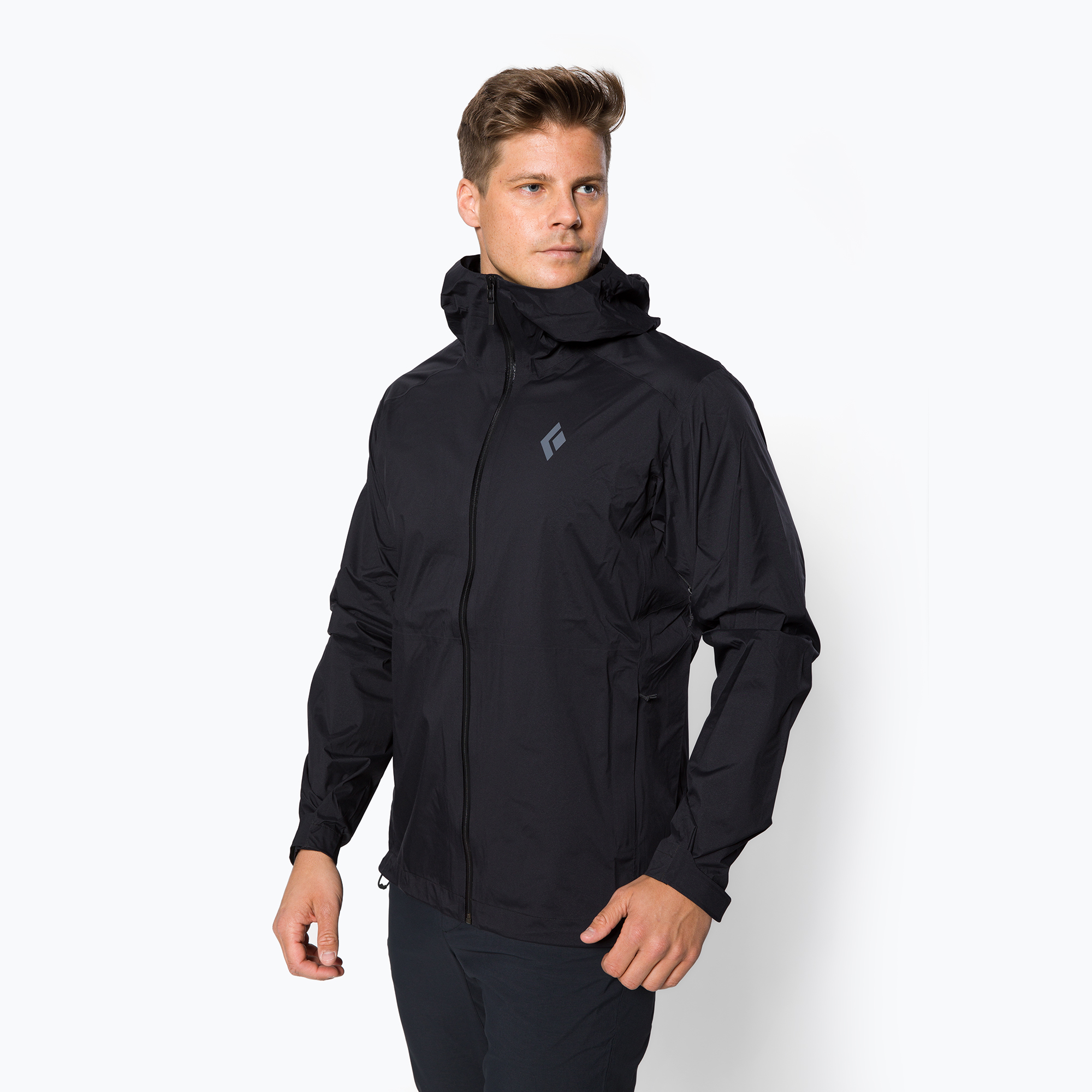 Black Diamond Stormline Stretch jachetă de ploaie cu membrană pentru bărbați, negru APCDT0015XSM1