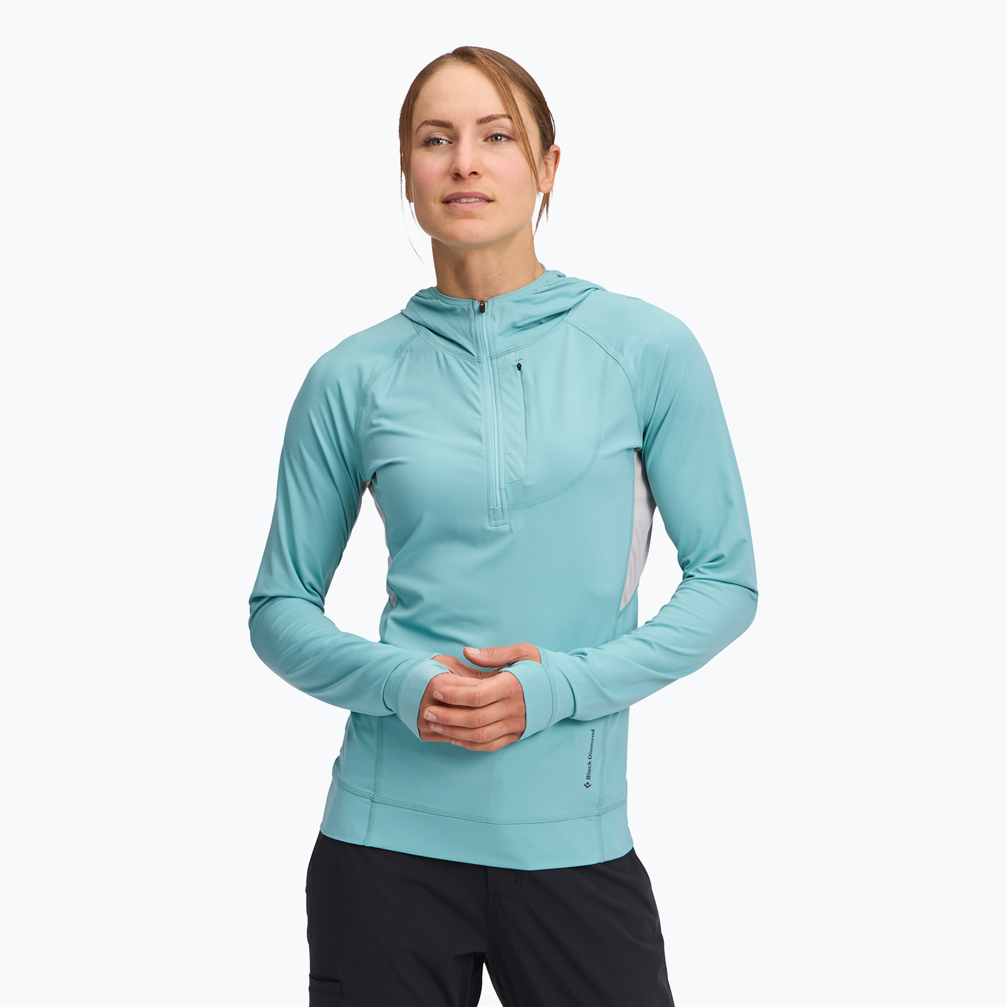 Hanorac de trekking pentru femei Black Diamond Alpenglow Pro Hoody glacier (Alpenglow Pro Hoody AP752094)