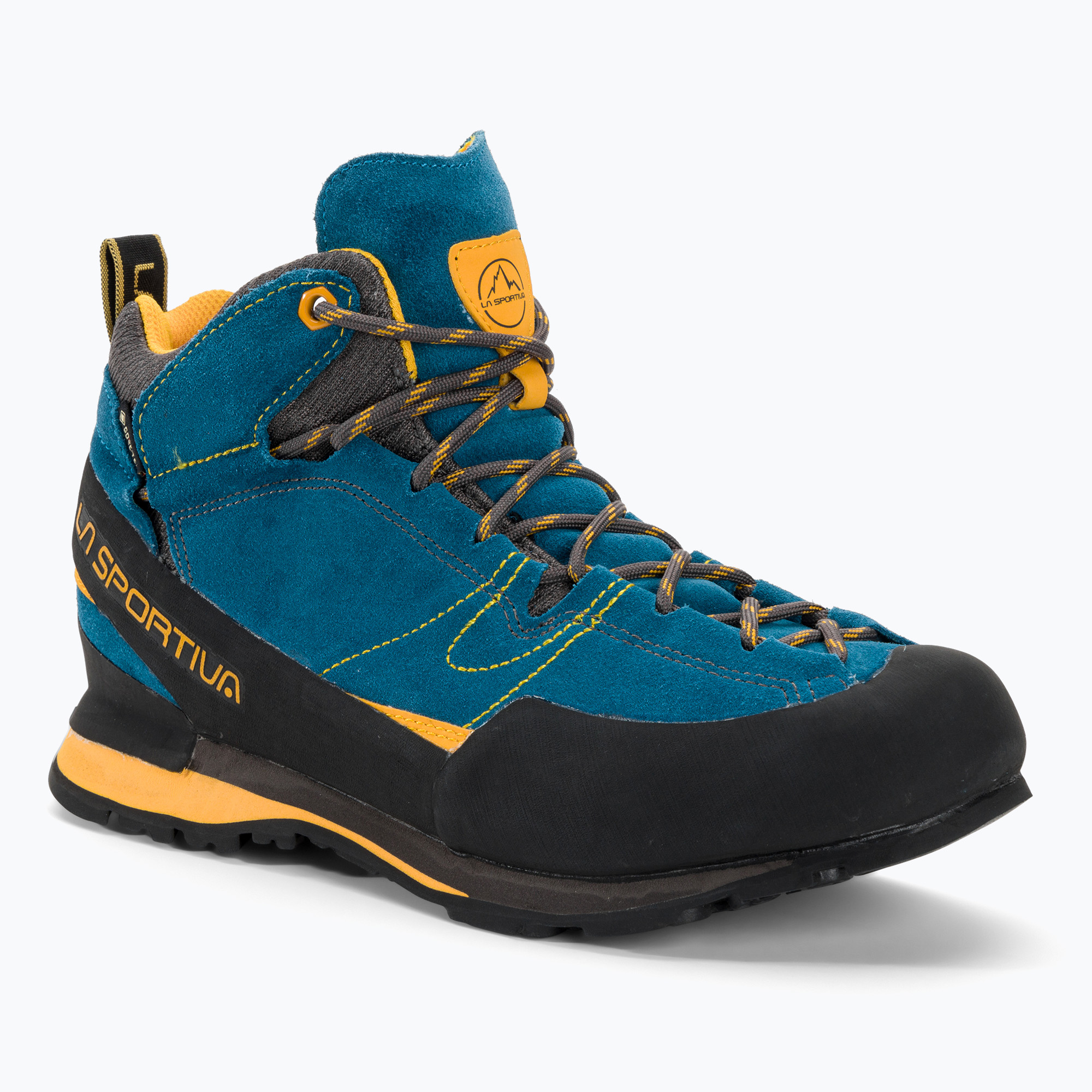 Cizme de trekking pentru bărbați La Sportiva Boulder X Mid albastru/galben (Boulder X Mid 17EBY)