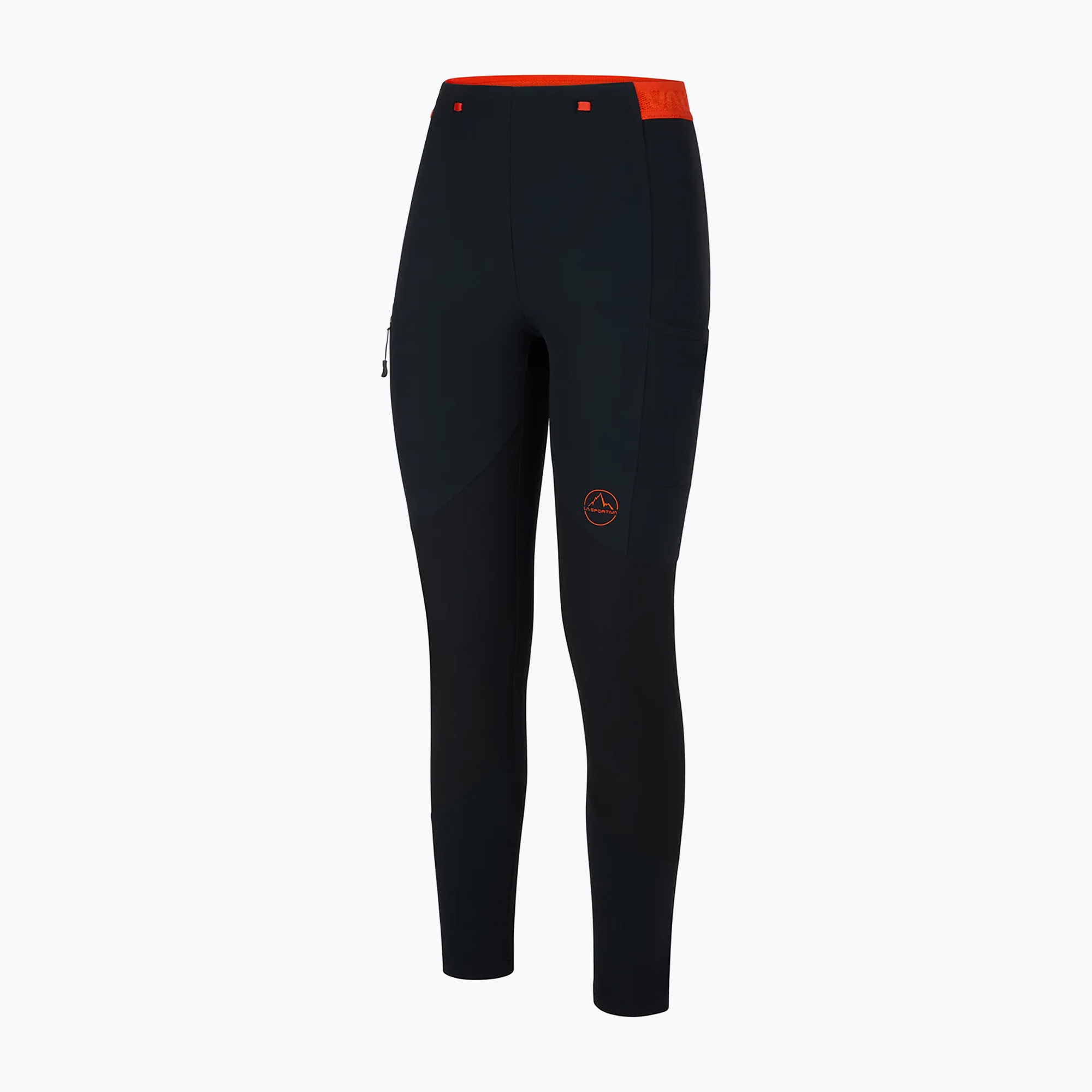 Pantaloni de trekking pentru femei La Sportiva Camino Tight negru/roșii de cireș